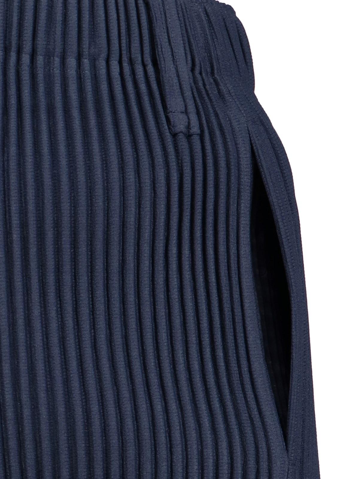 Shop Issey Miyake Pleated Pants In Blue