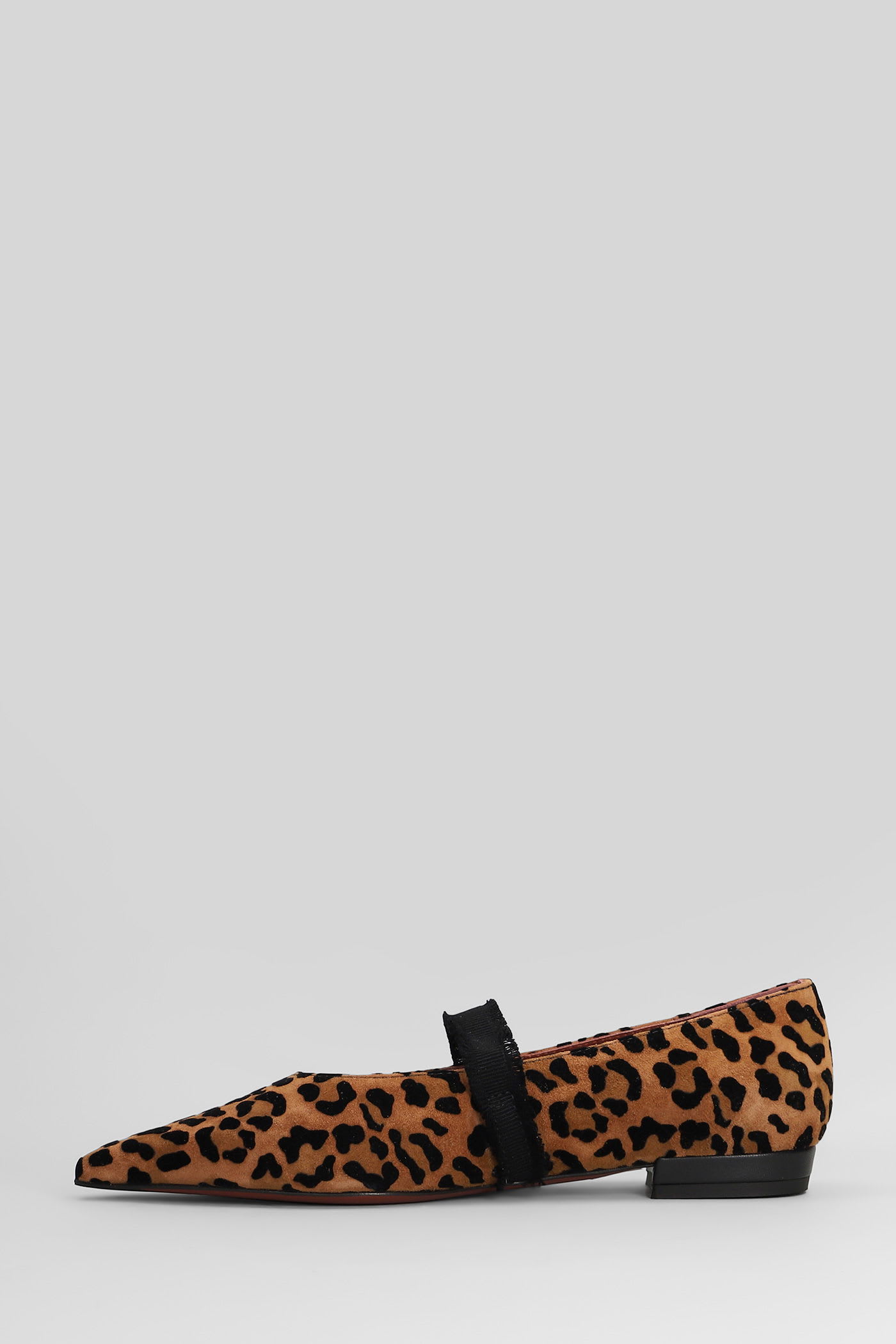Roberto Festa Elior Ballet Flats In Animalier Suede In Animal Print