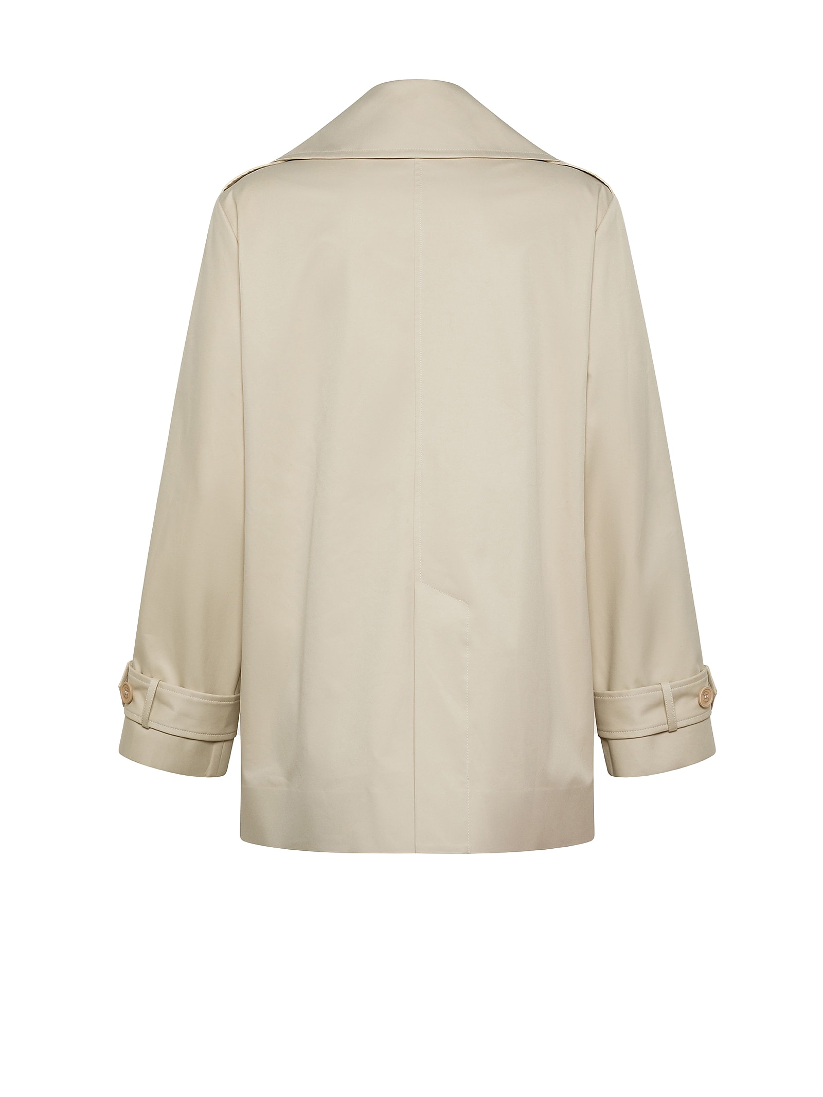 Shop Seventy Beige Double-breasted Trench Coat In Nero
