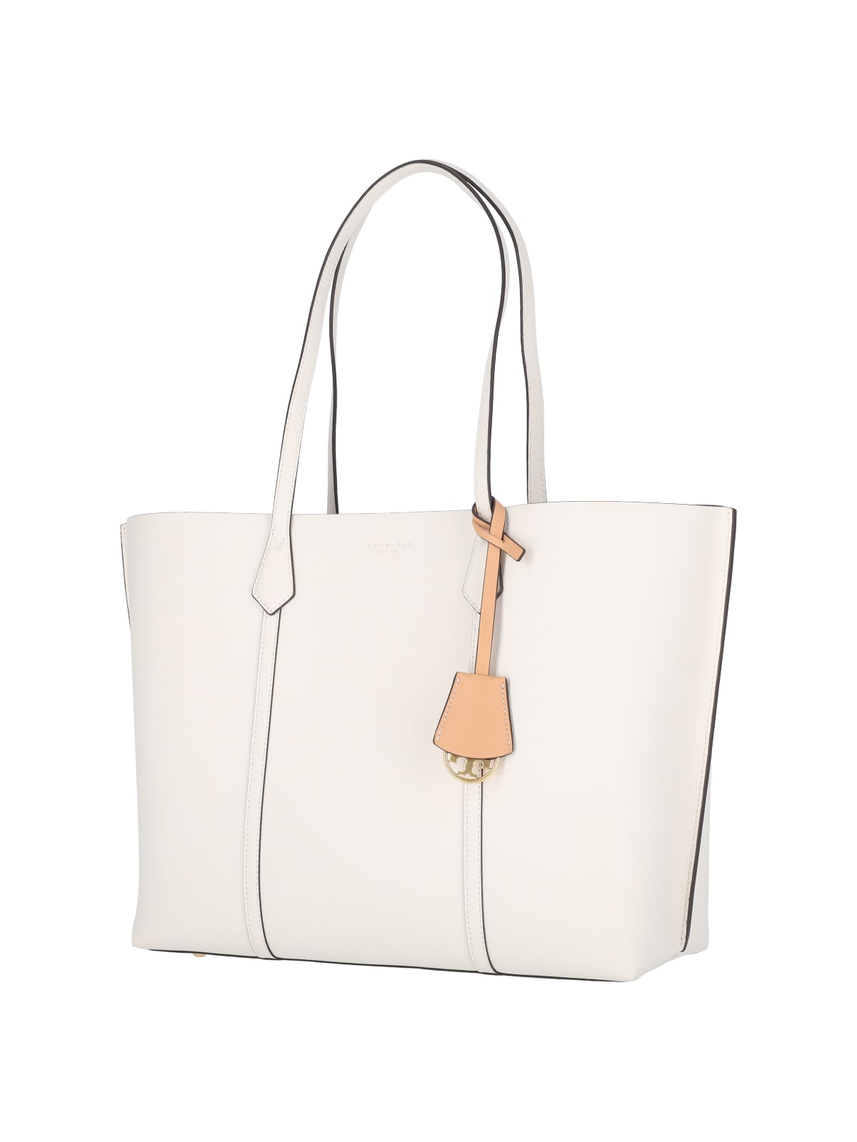 Shop Tory Burch Perry Tote Bag In Crema