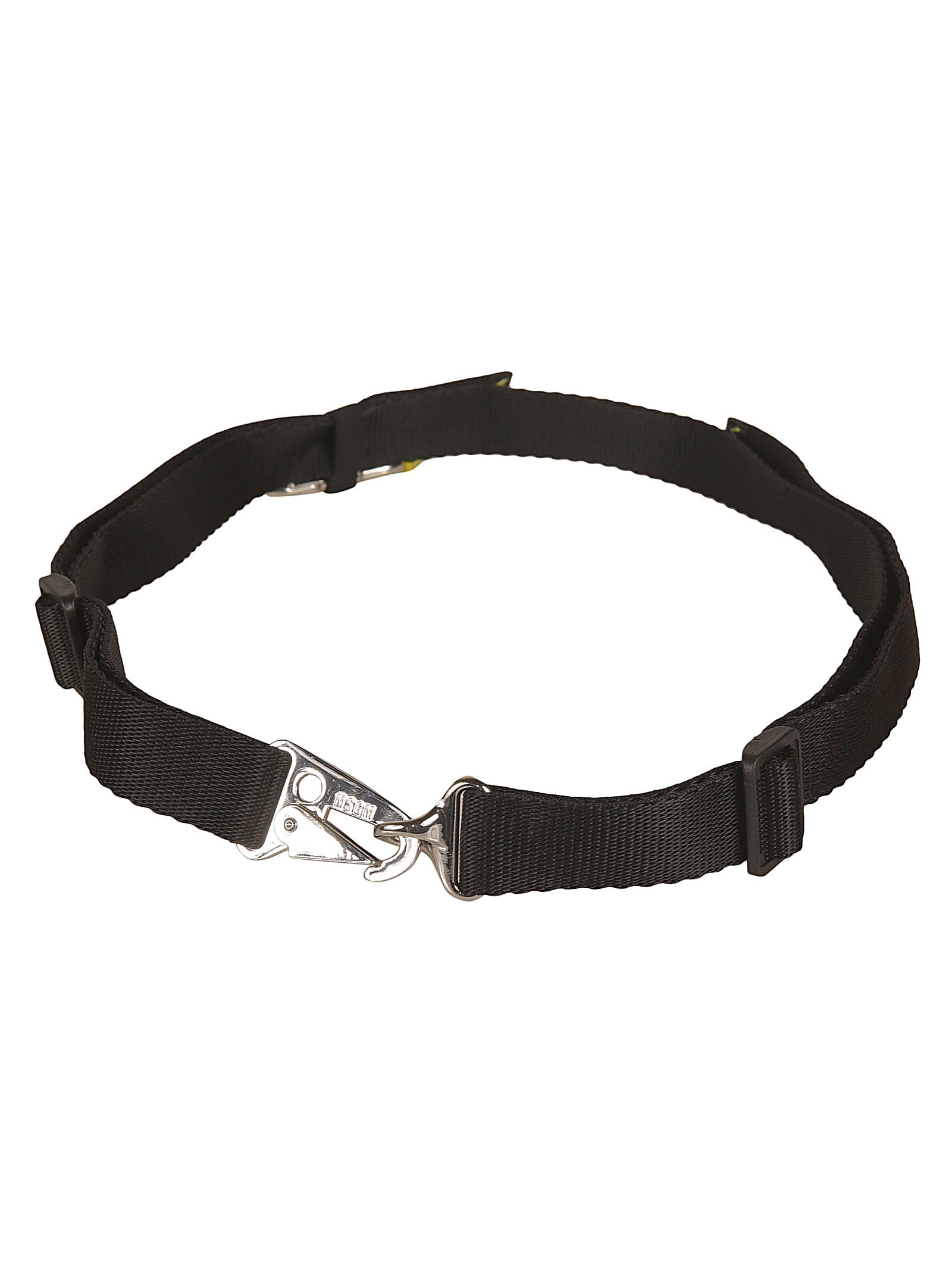 Shop Msgm Snap-hook Belt In Black