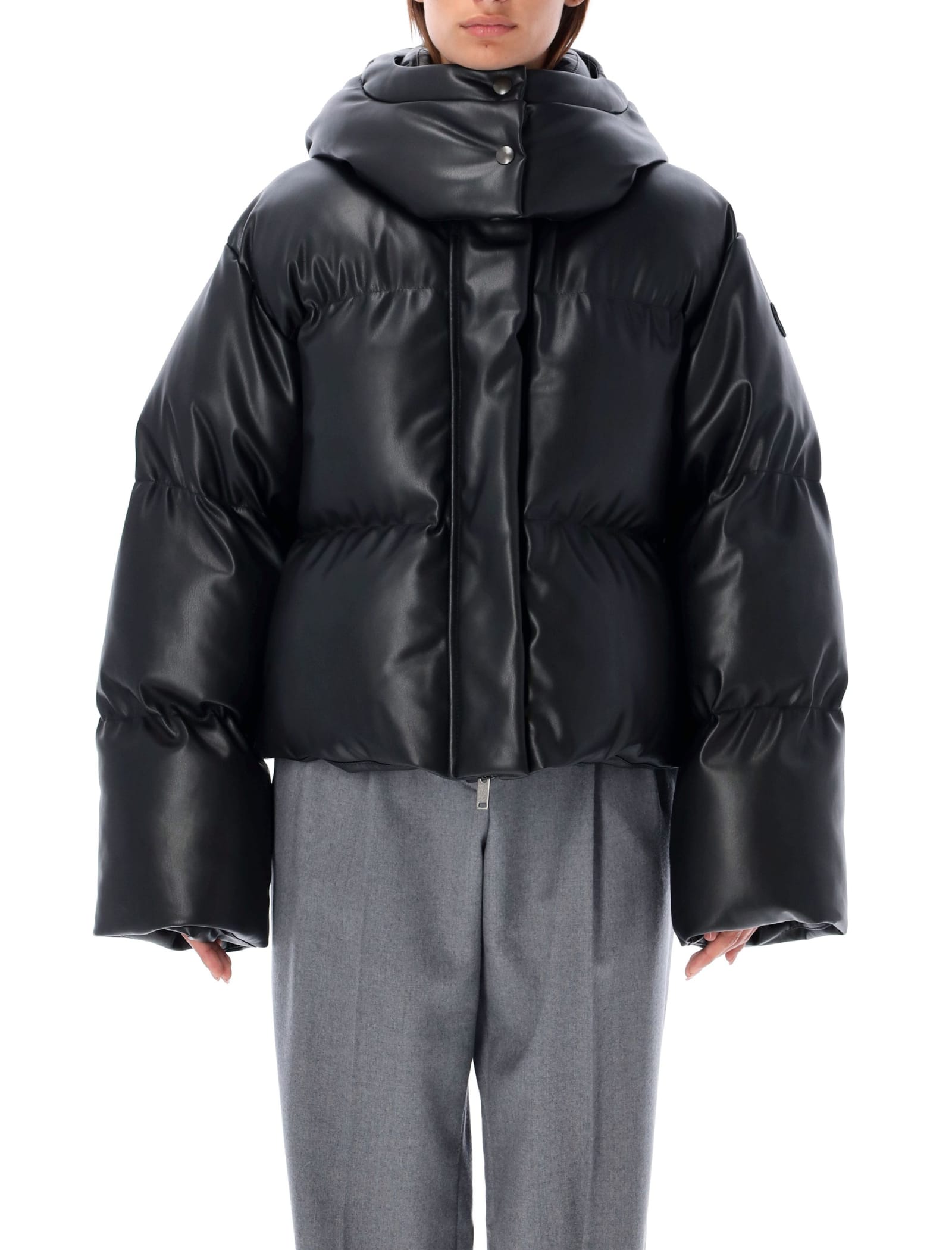 Shop Stella Mccartney Eco Nappa Down Jacket In Black