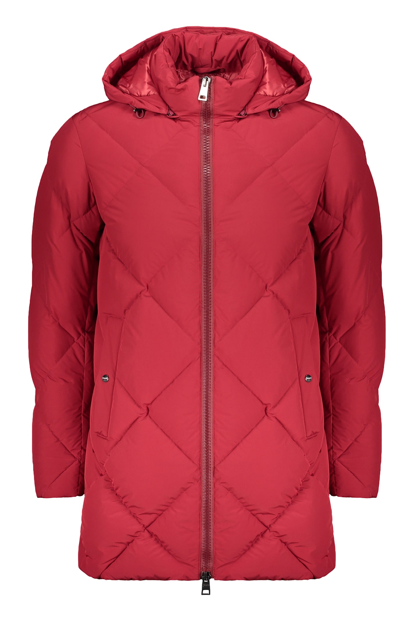 Herno Red Padded Jacket With Hood In Red