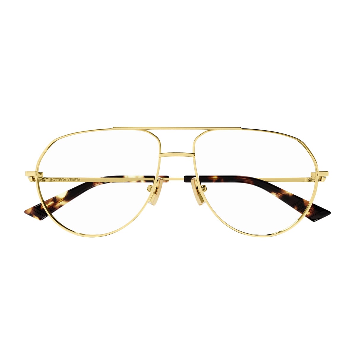 Bottega Veneta Bv1302o Linea Minimalist 01 Gold Transparent Glasses