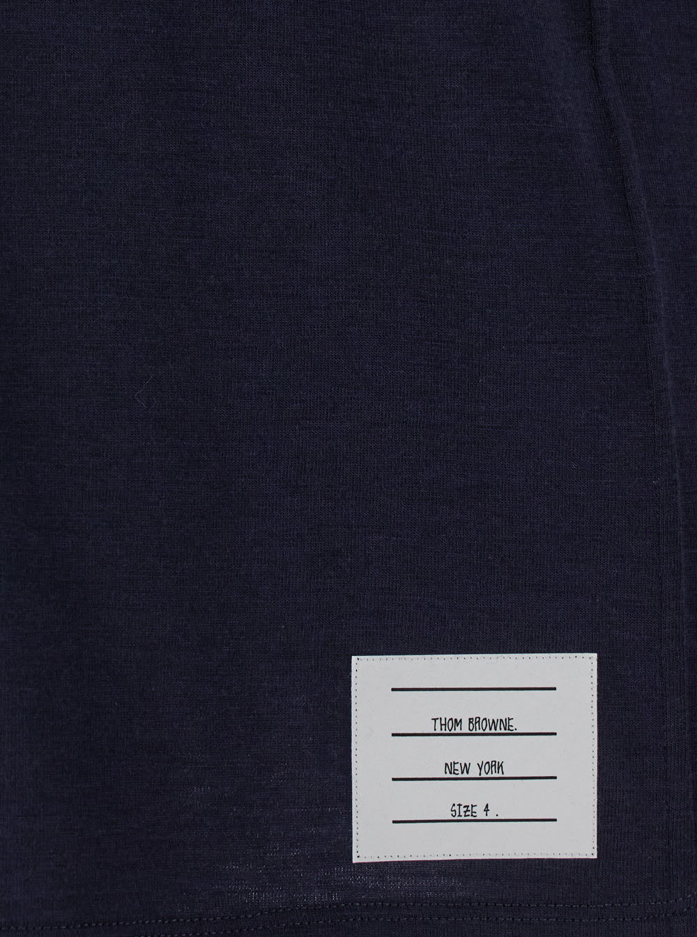 Shop Thom Browne Blue T-shirt With Logo Patch In Stretch Wool Man