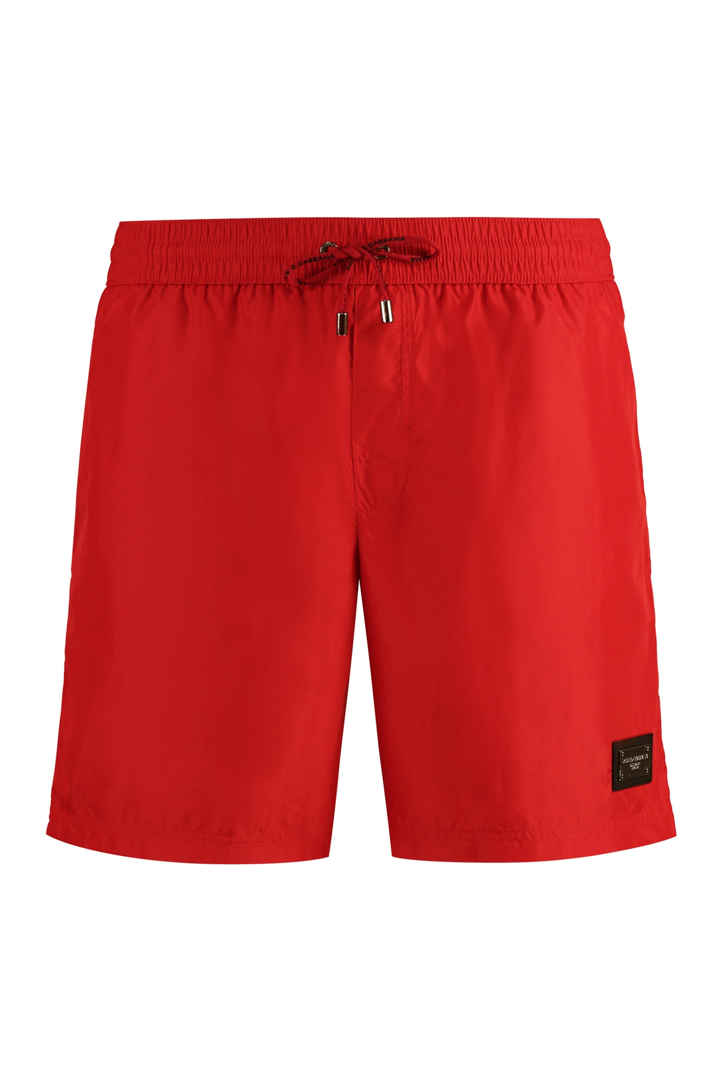 Shop Dolce & Gabbana Nylon Swim Shorts In Red