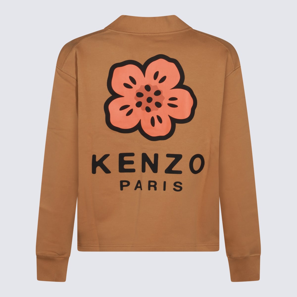 Shop Kenzo Camel Cotton Knitwear In Darkcamel