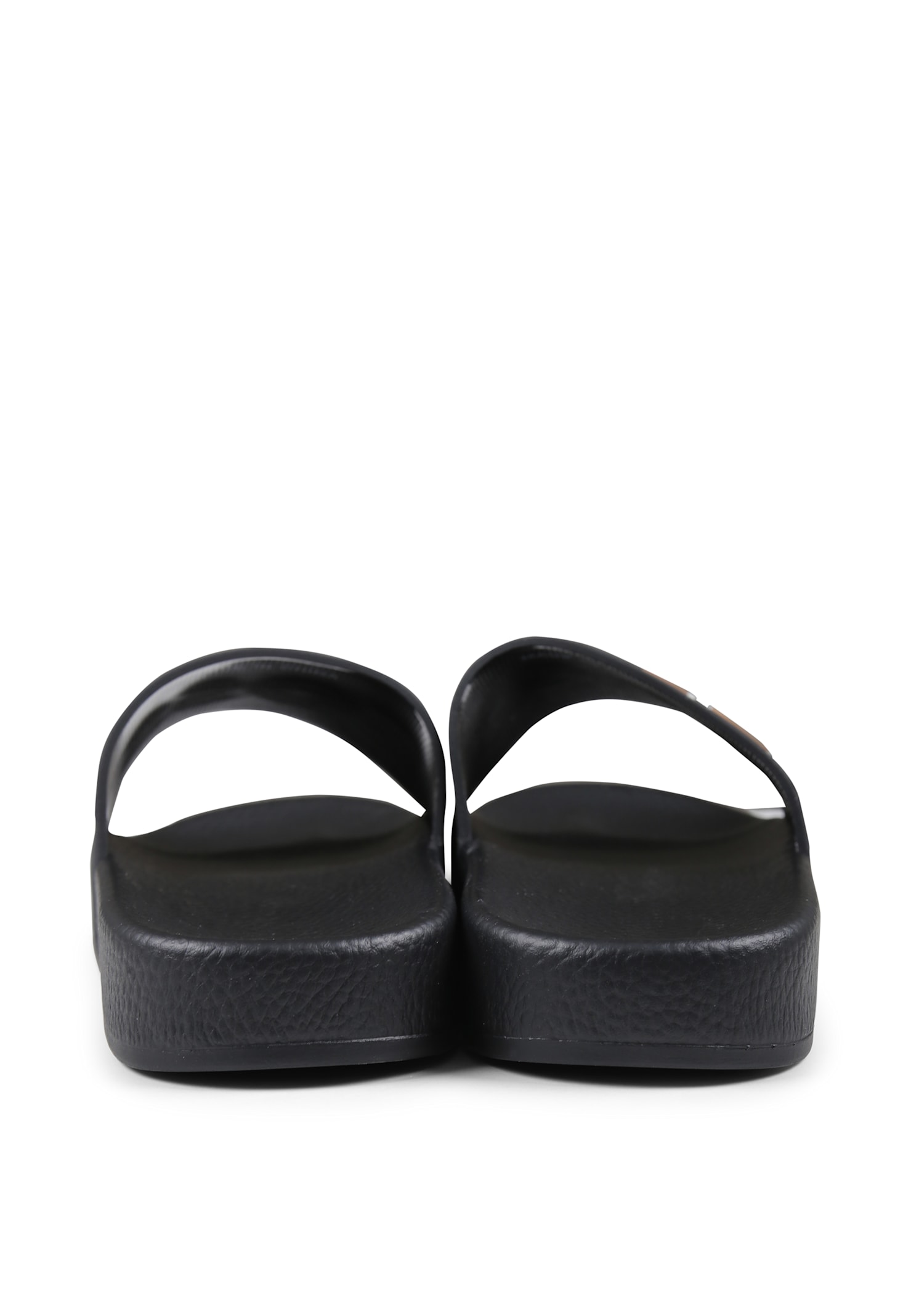Hugo Boss Black Slippers For Boy With Logo In Black