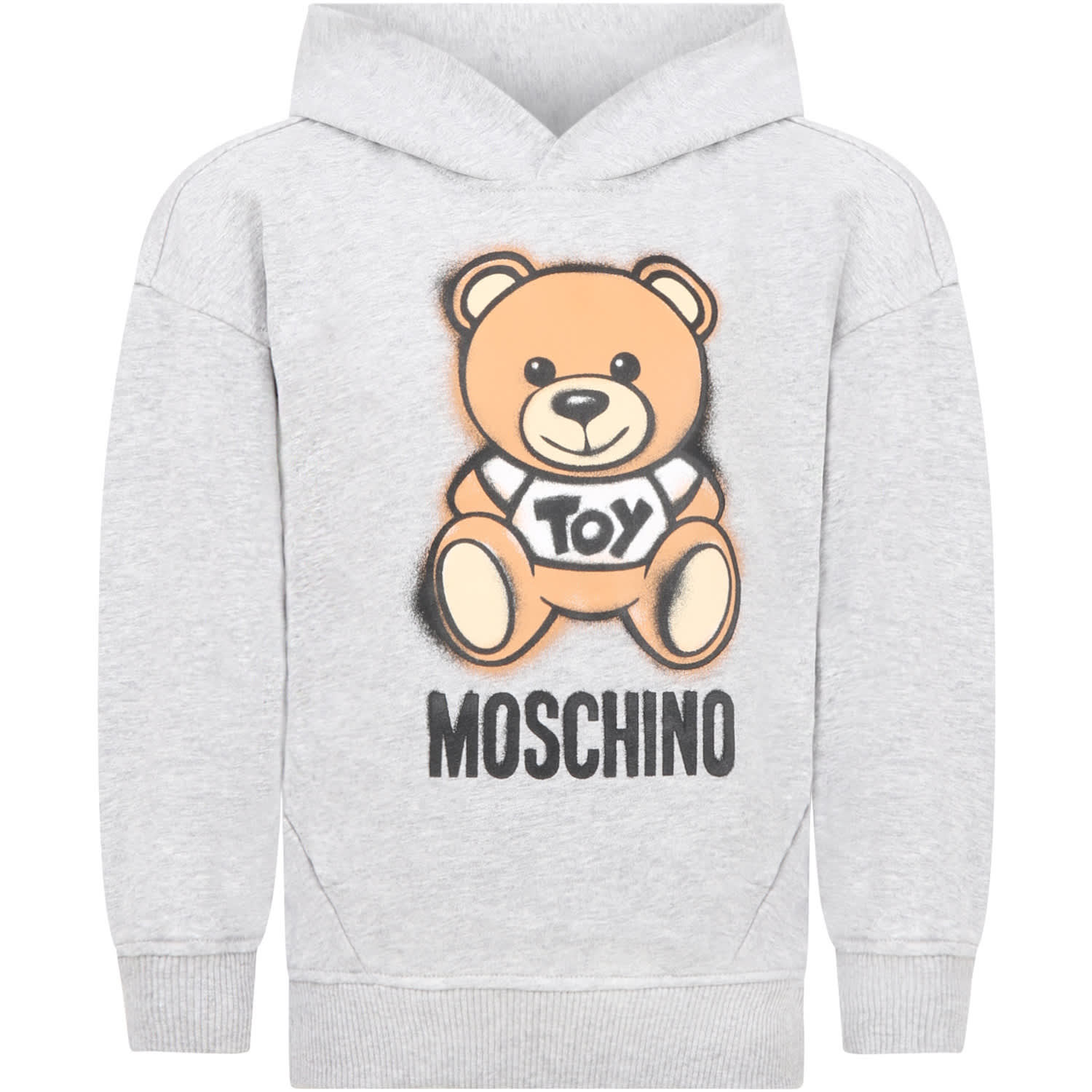 Moschino Grey Sweatshirt For Kids With Teddy Bear
