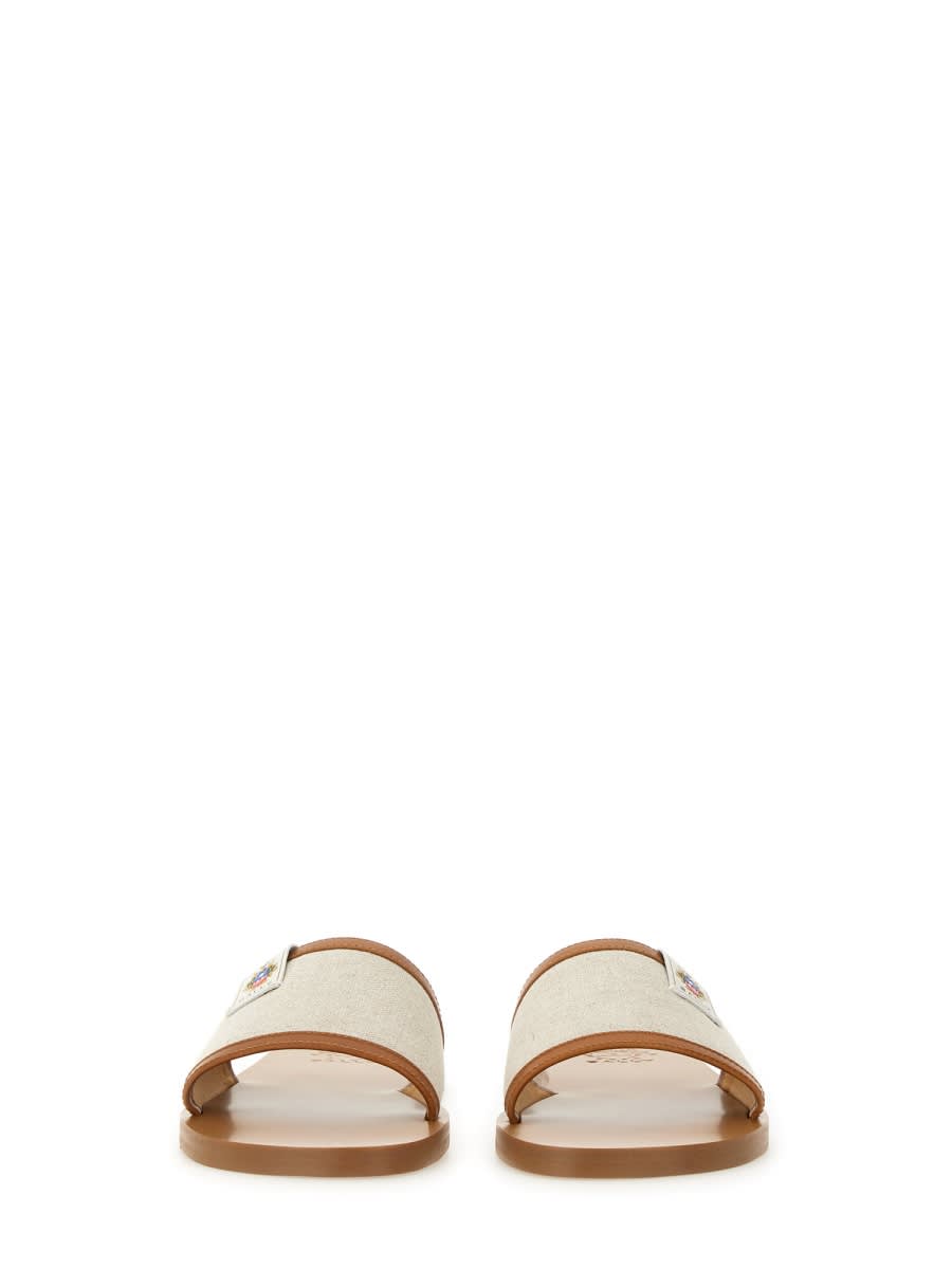 Shop Bally Slide Sandal Sollie In Beige