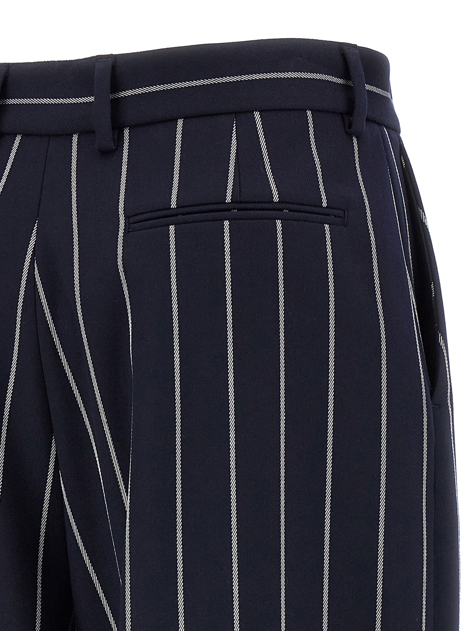 Shop Giuseppe Di Morabito Striped Pants In Blue