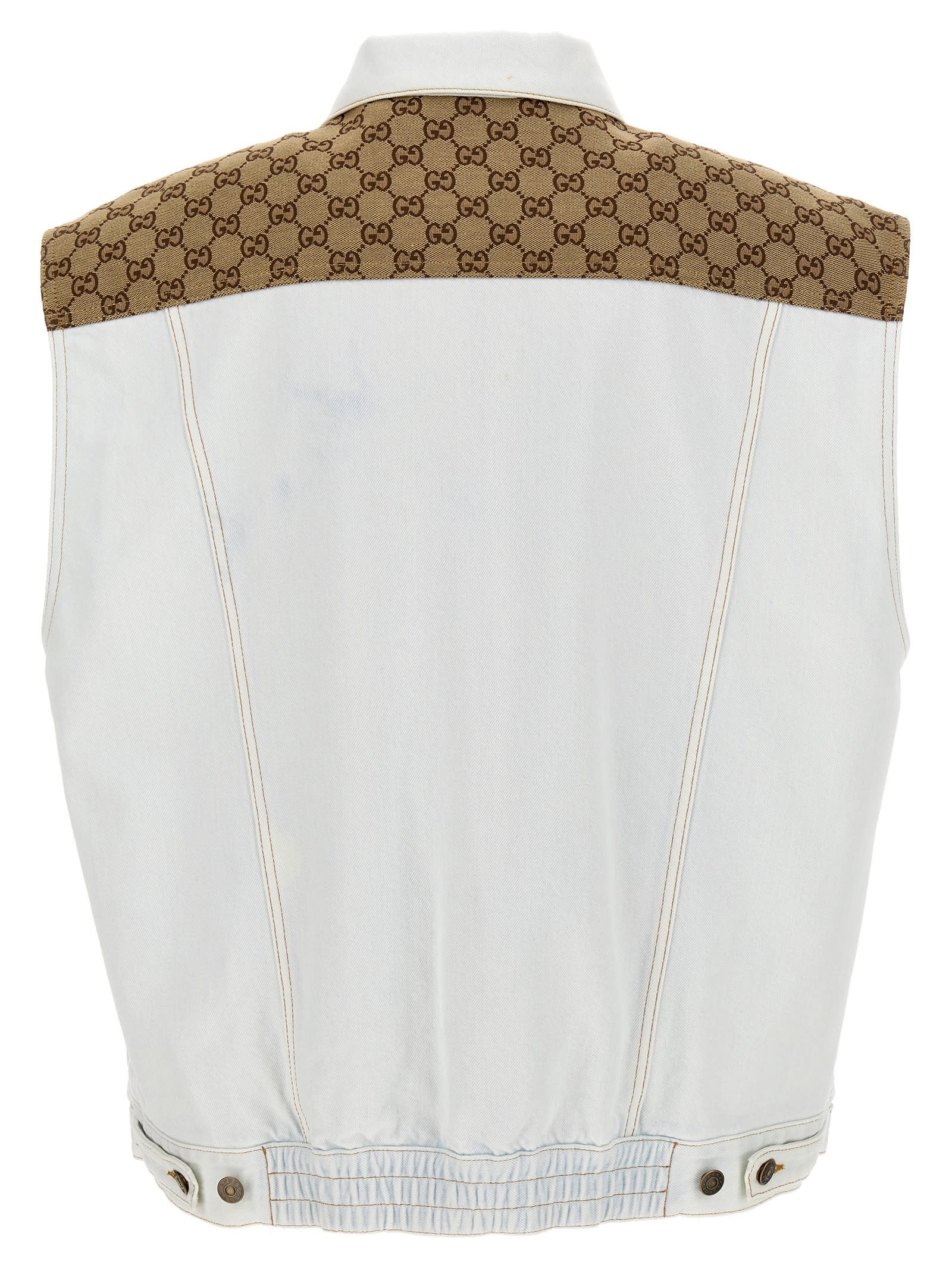 Shop Gucci Gg Vest In White