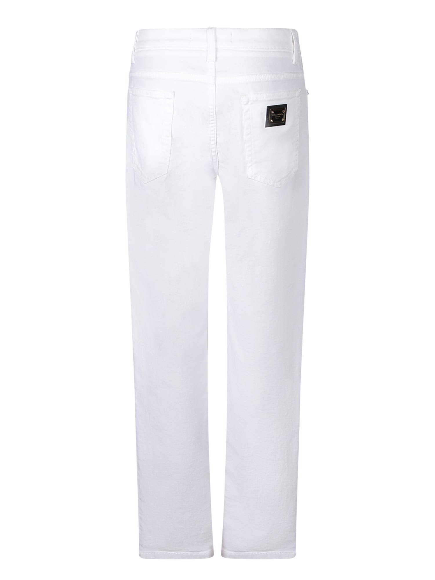 Shop Dolce & Gabbana Fancy Five Pockets White Jeans