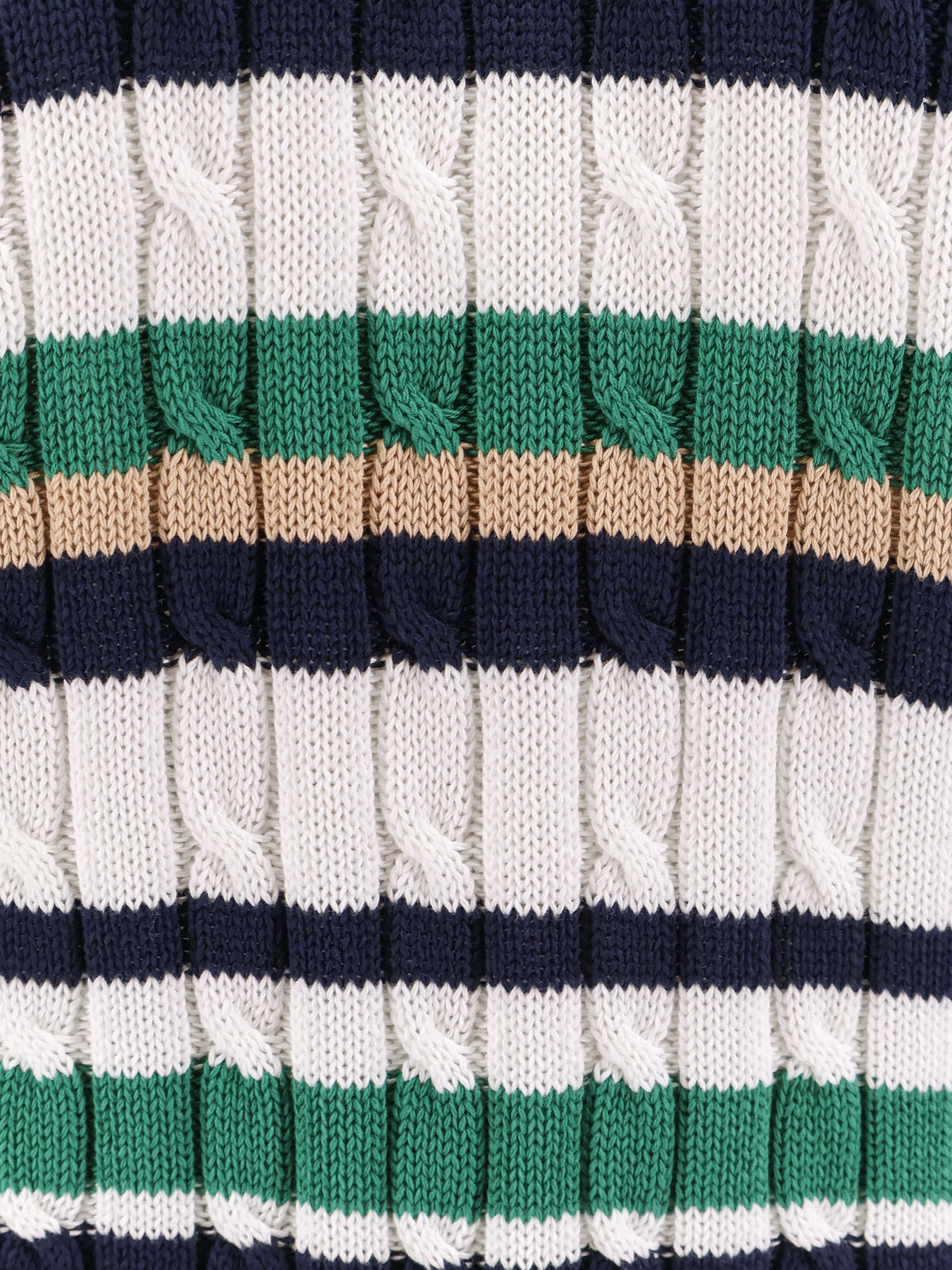Aspesi Multicolor Striped Cotton Sweater In Multi