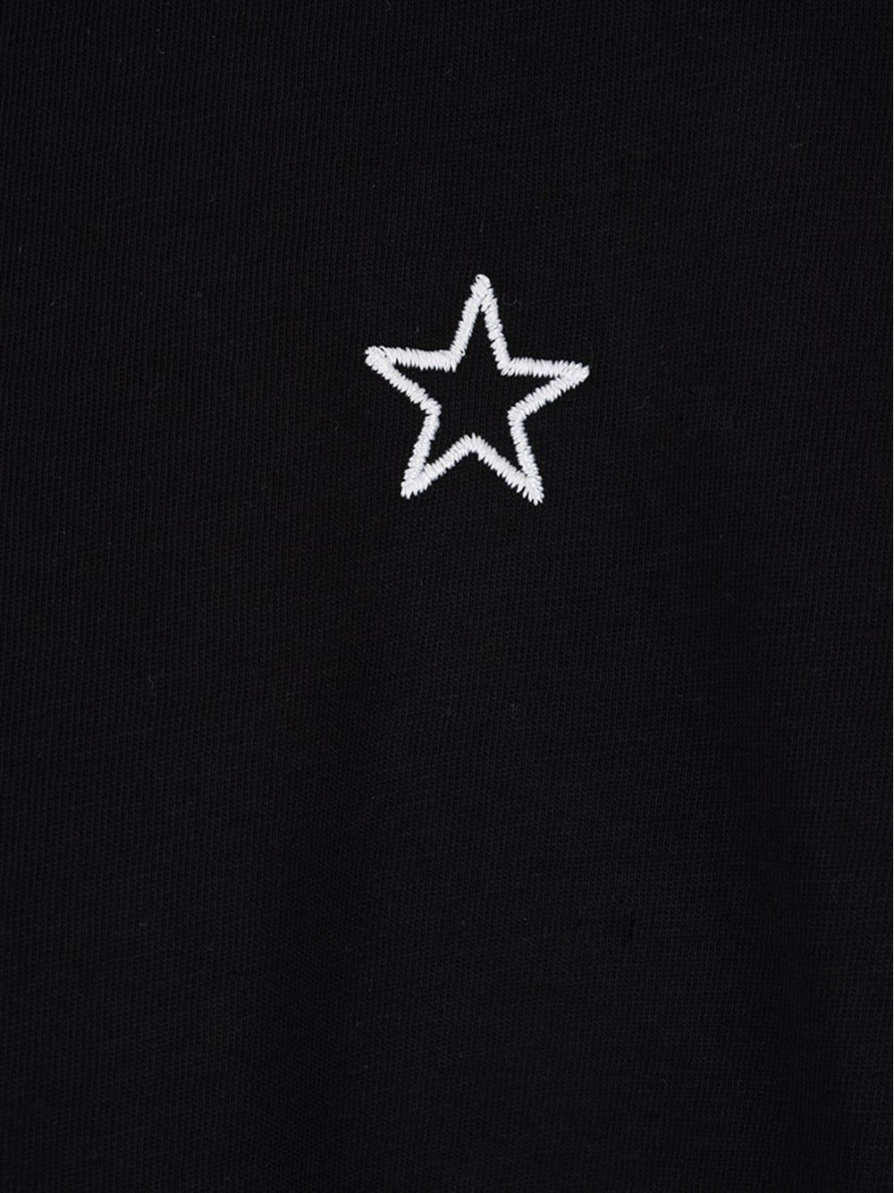 Stella Mccartney Embroidered Mini Star T-shirt In Black