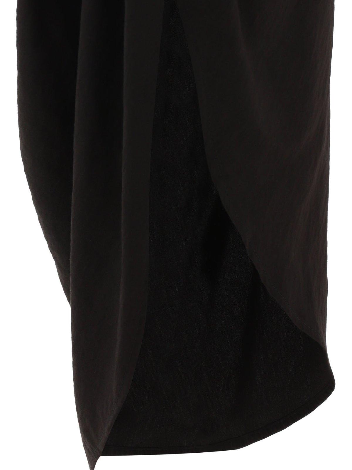 Shop Jacquemus La Jupe Saudade Draped Skirt In Black