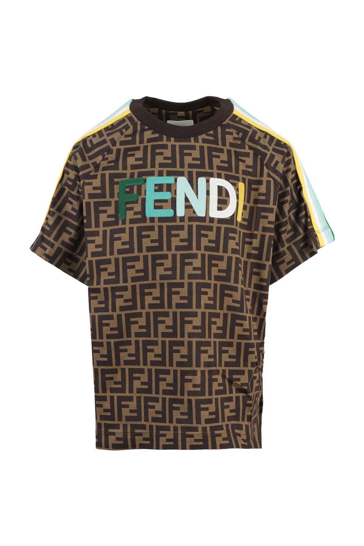 Shop Fendi T-shirt In Dep Zucca Green