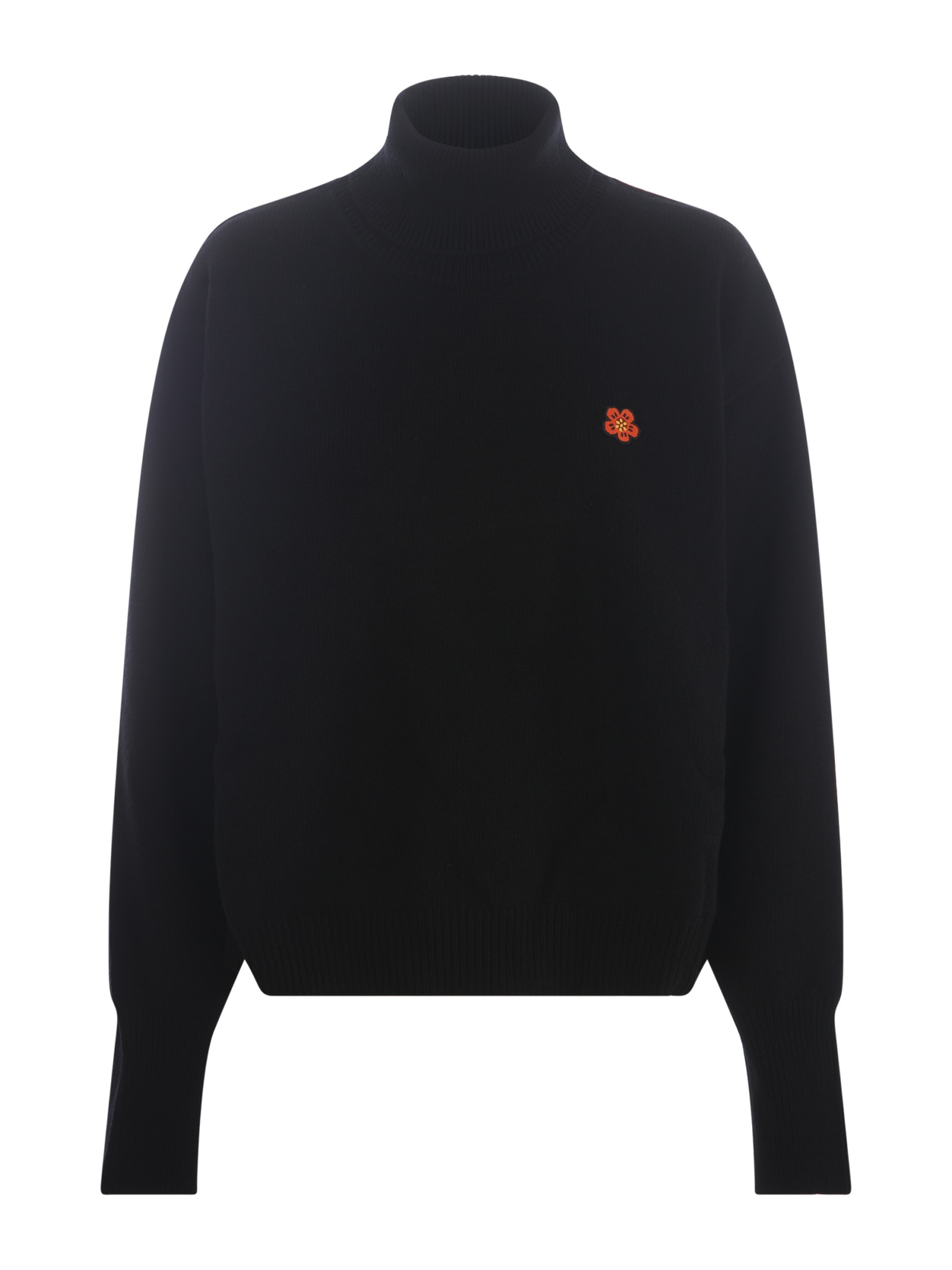 Kenzo Sweater  Flower In Wool In Black