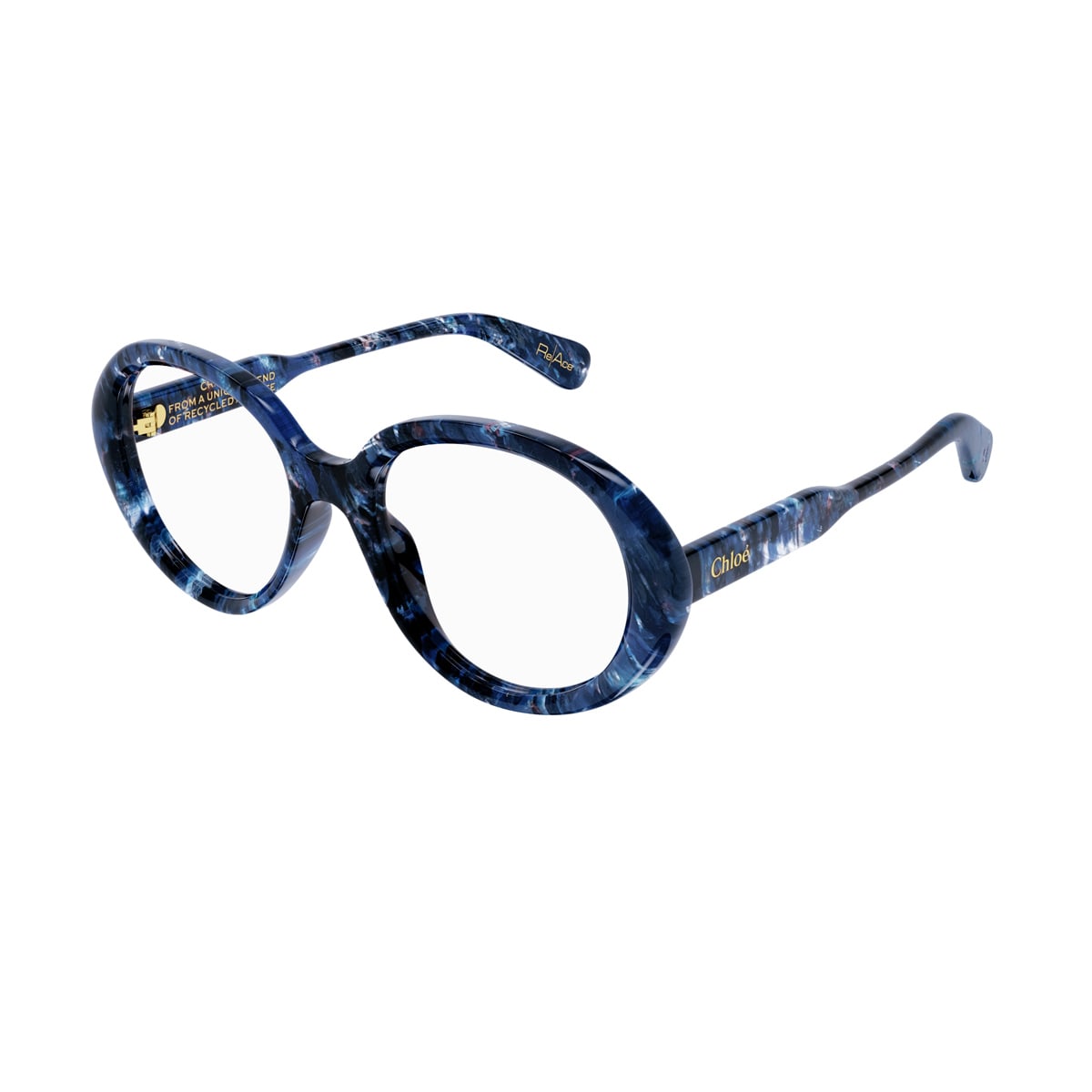 Shop Chloé Ch0221o Linea Gayia 005 Glasses In Blu