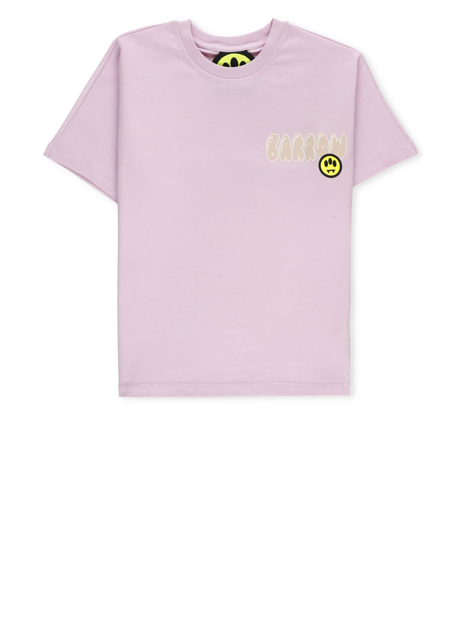 Shop Barrow Logoed T-shirt In Pink Lavander