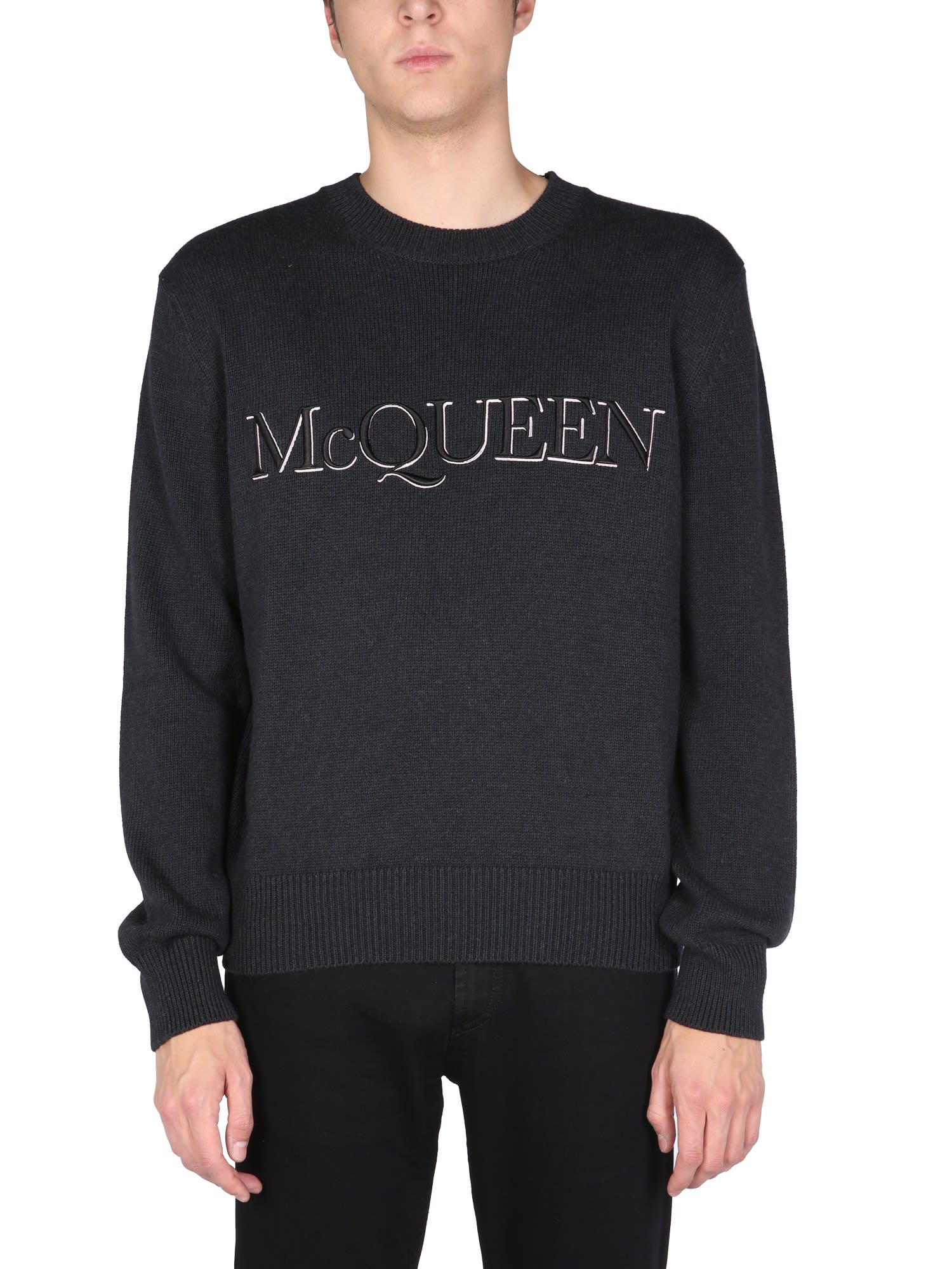 Alexander McQueen Sweater With Embroidered Logo