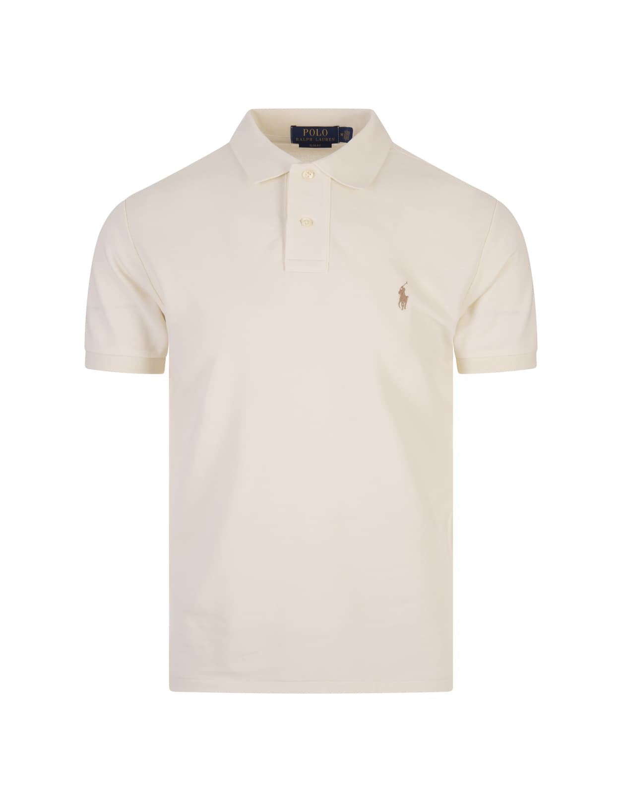 Slim-fit Polo Shirt In White Piqué