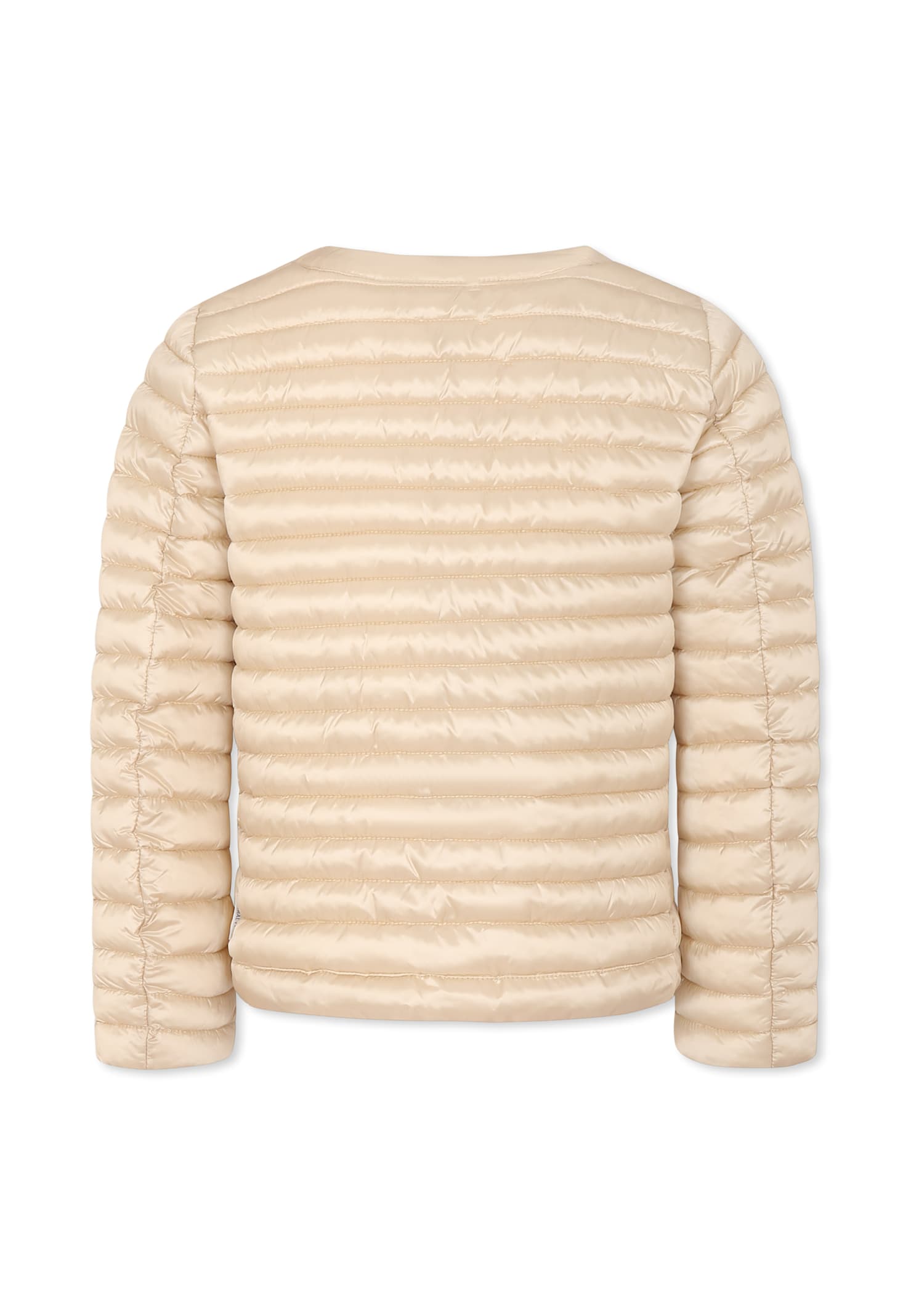 Save The Duck Beige Down Jacket For Girl With Logo In Beige