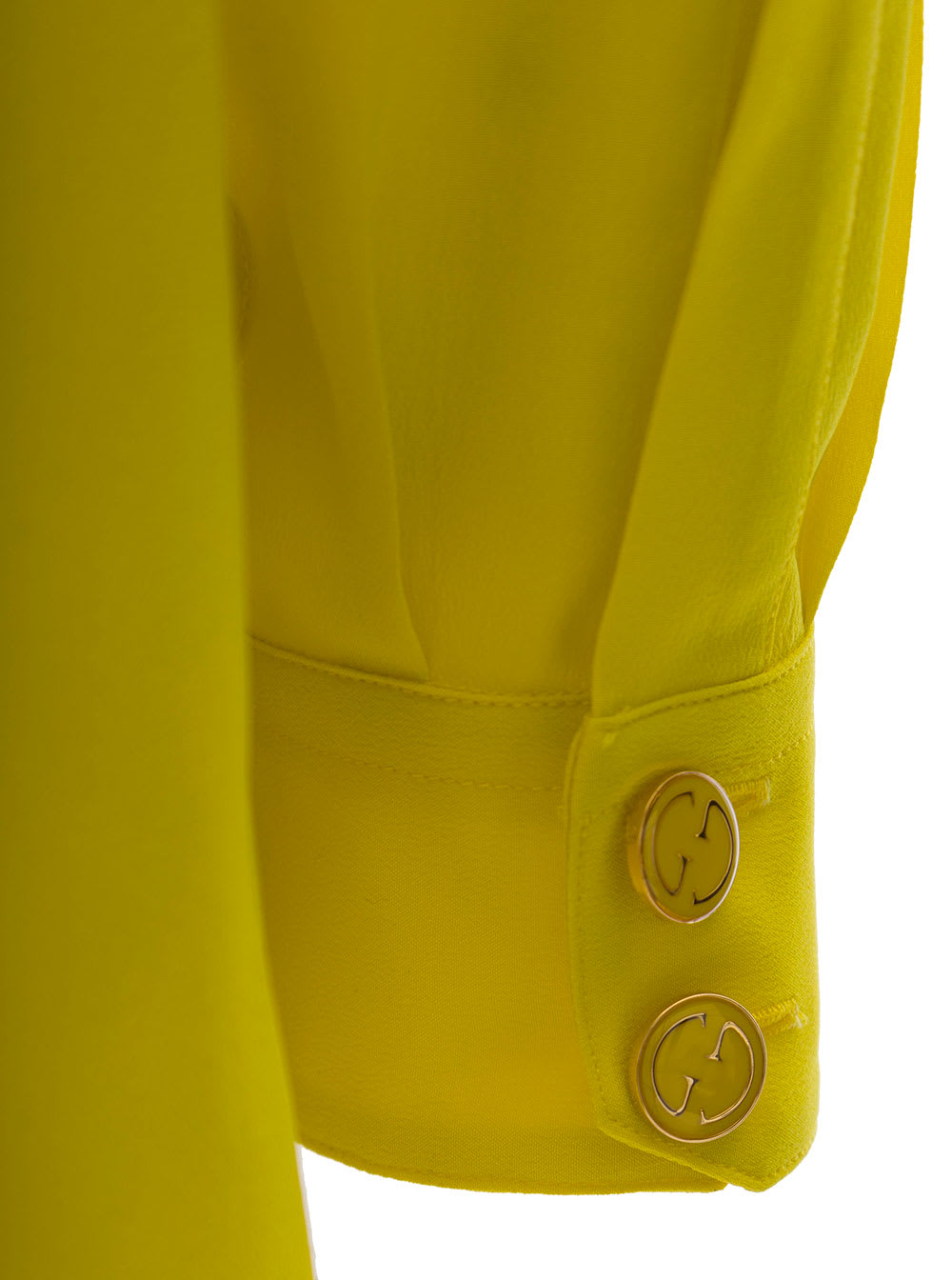Gucci Crepe De Chine And Silk Shirt In Yellow & Orange