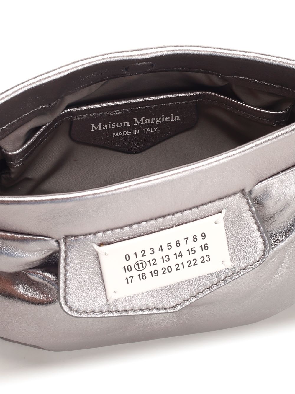 Shop Maison Margiela Glam Slam Mini Shoulder Bag In Silver