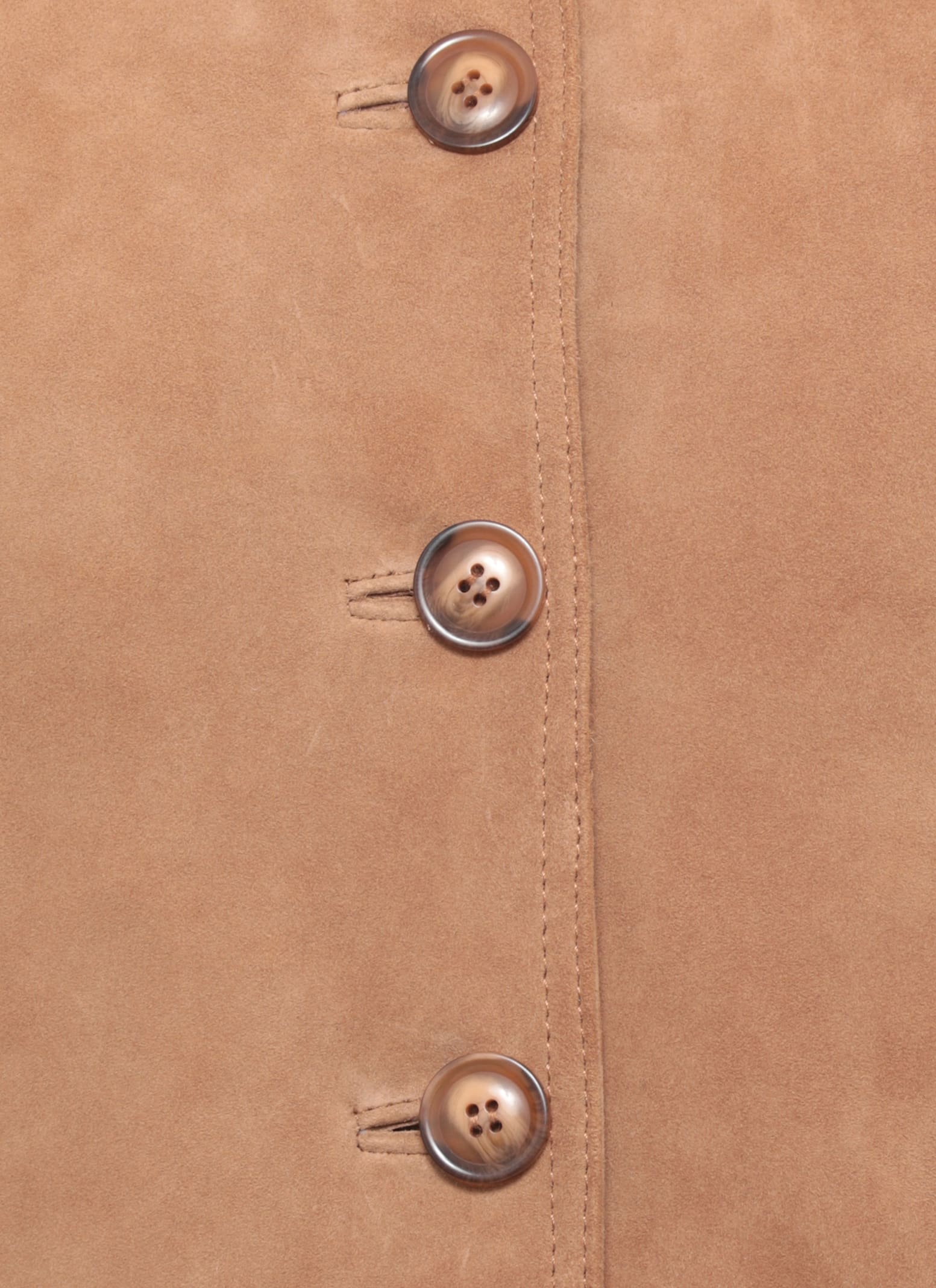 Bully Suede Leather Bomber Jacket In Brown