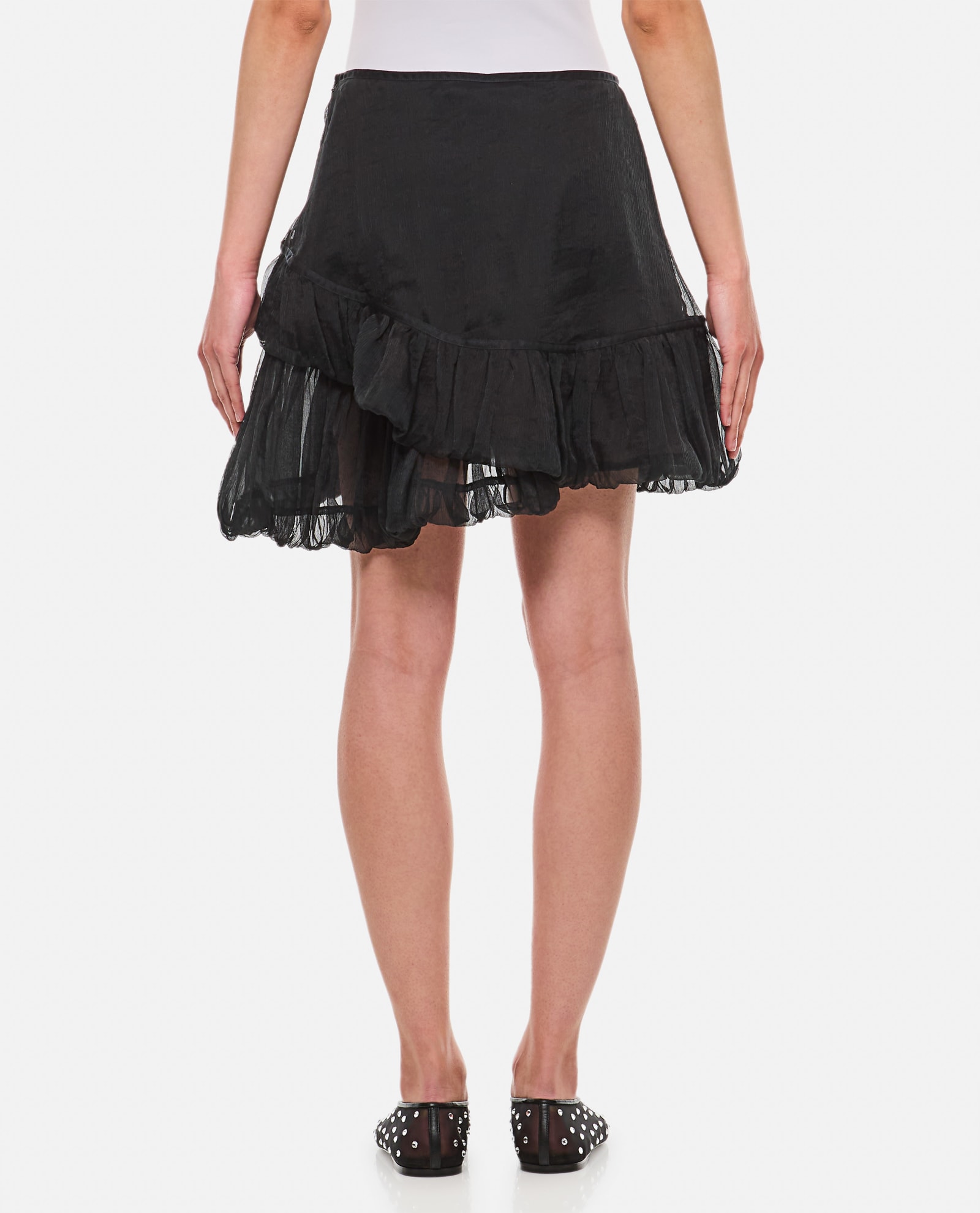Shop Kiko Kostadinov Lozen Gathered Skirt In Black