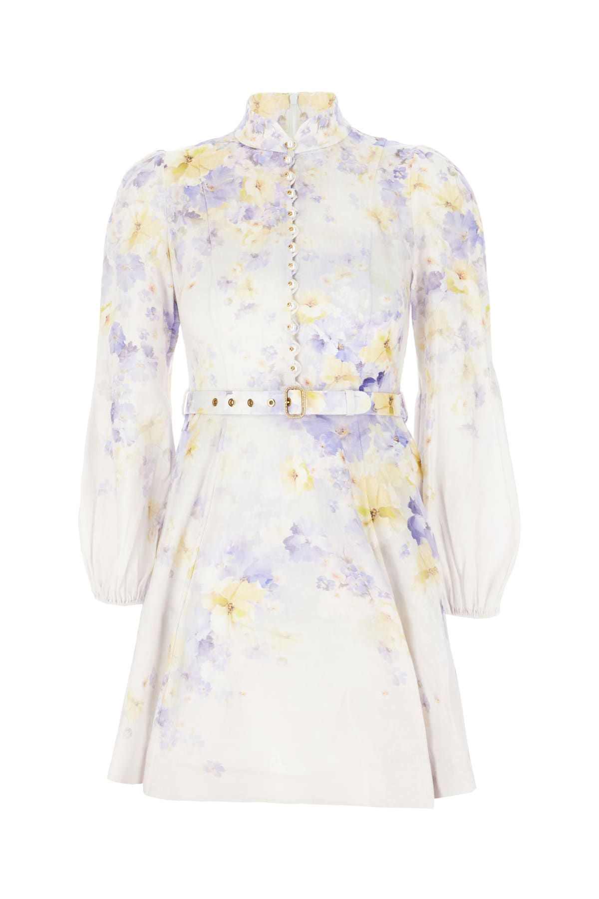 Zimmermann Printed Linen Crush Mini Dress