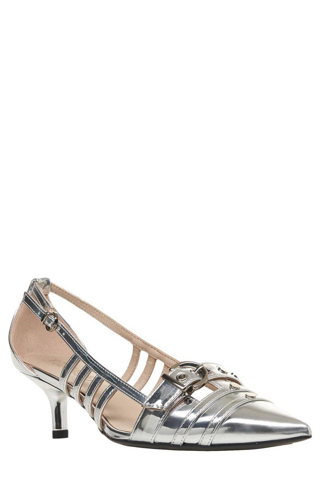 Pinko Escarpins Slingback Effet Miroir Argent In Silver