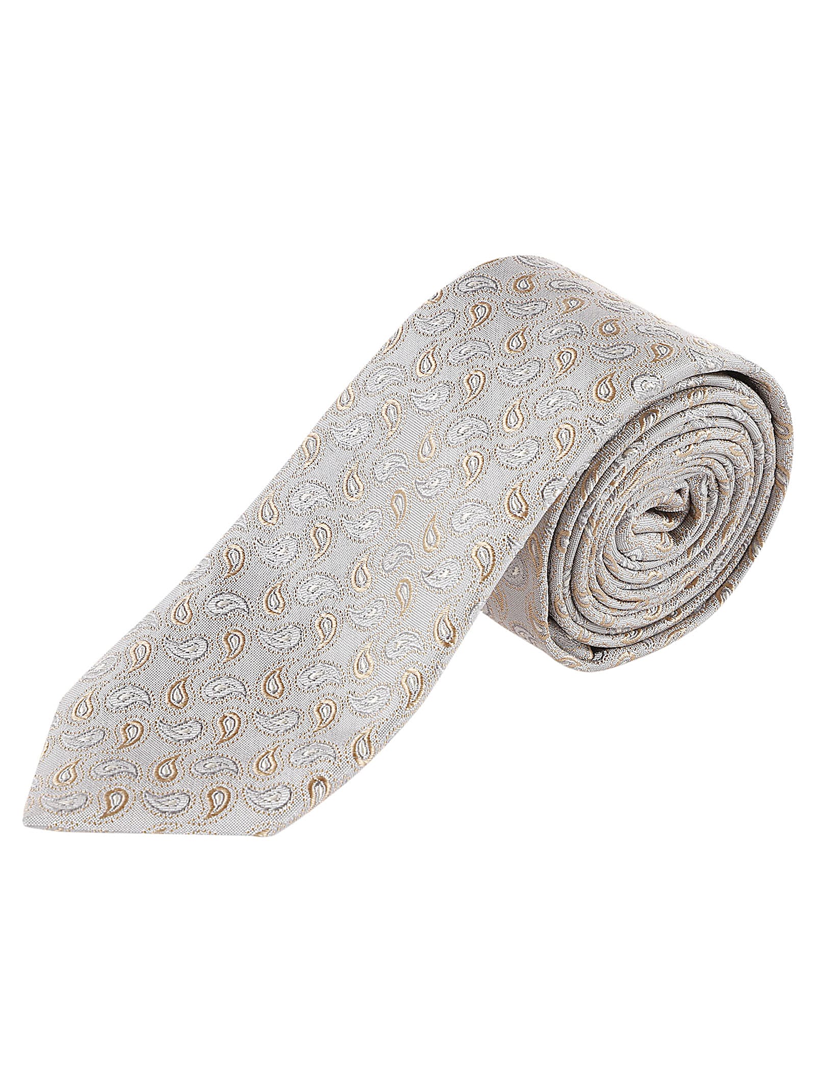 Shop Etro Tie In Grigio Fantasia