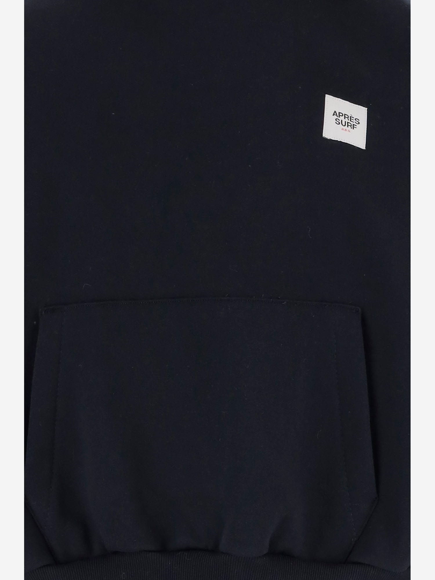 Après Surf Cotton Blend Sweatshirt With Logo In Blue