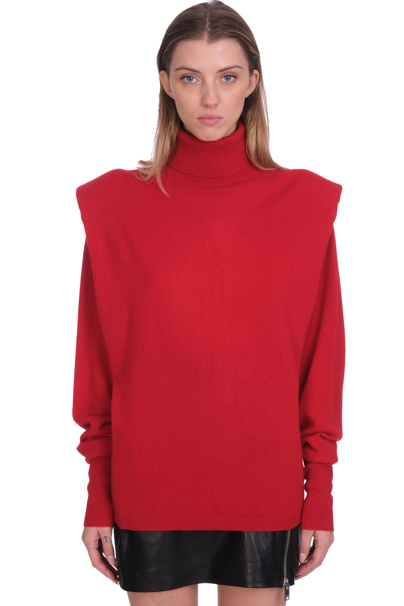 Jacob Lee Knitwear In Red Cashmere
