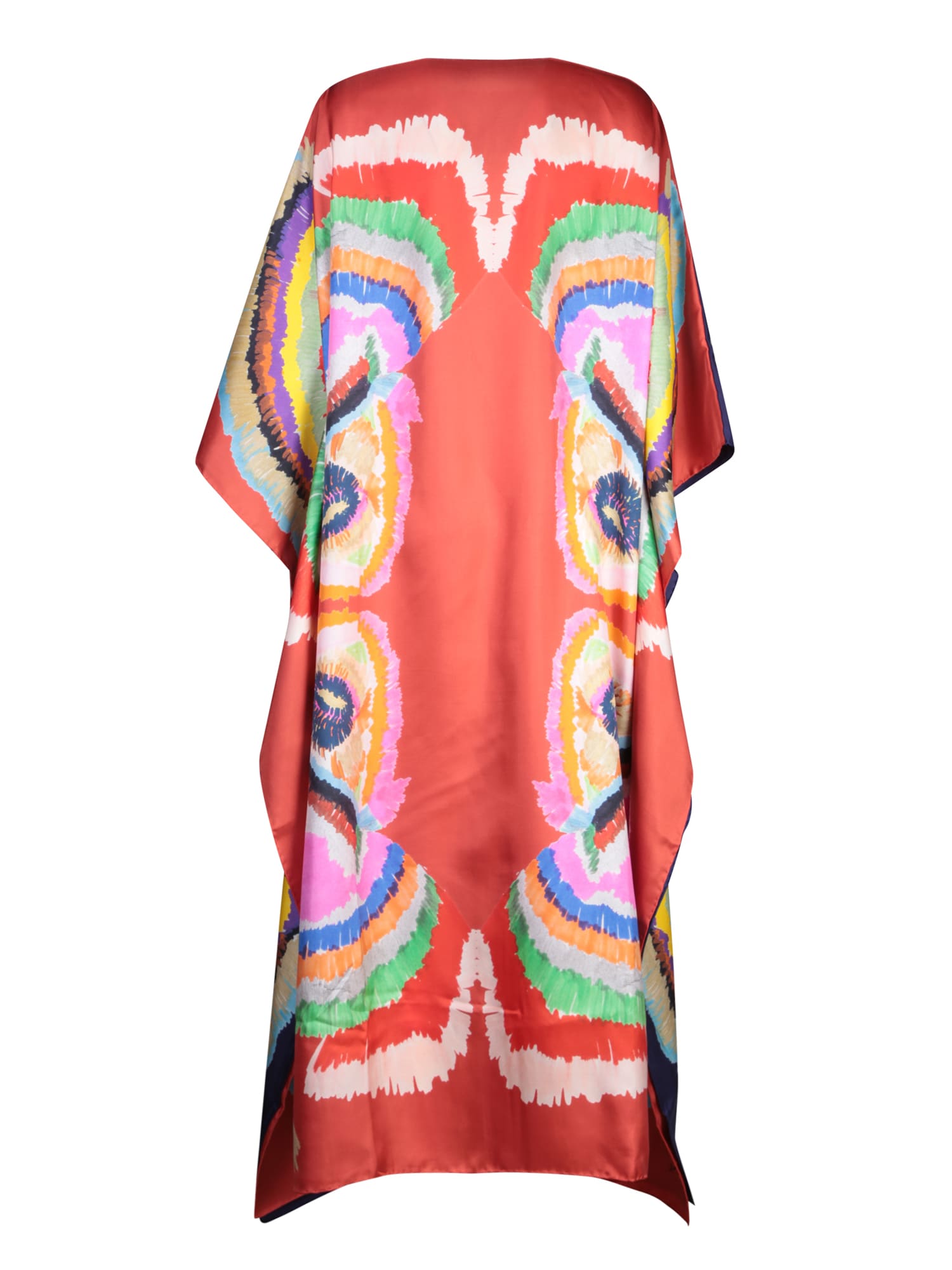 Shop Rianna + Nina Papagalo Blue Coral Kaftan In Multi