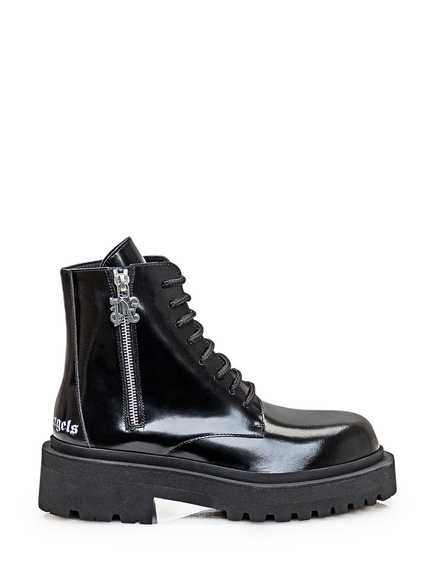 Shop Palm Angels Leather Boot In Black