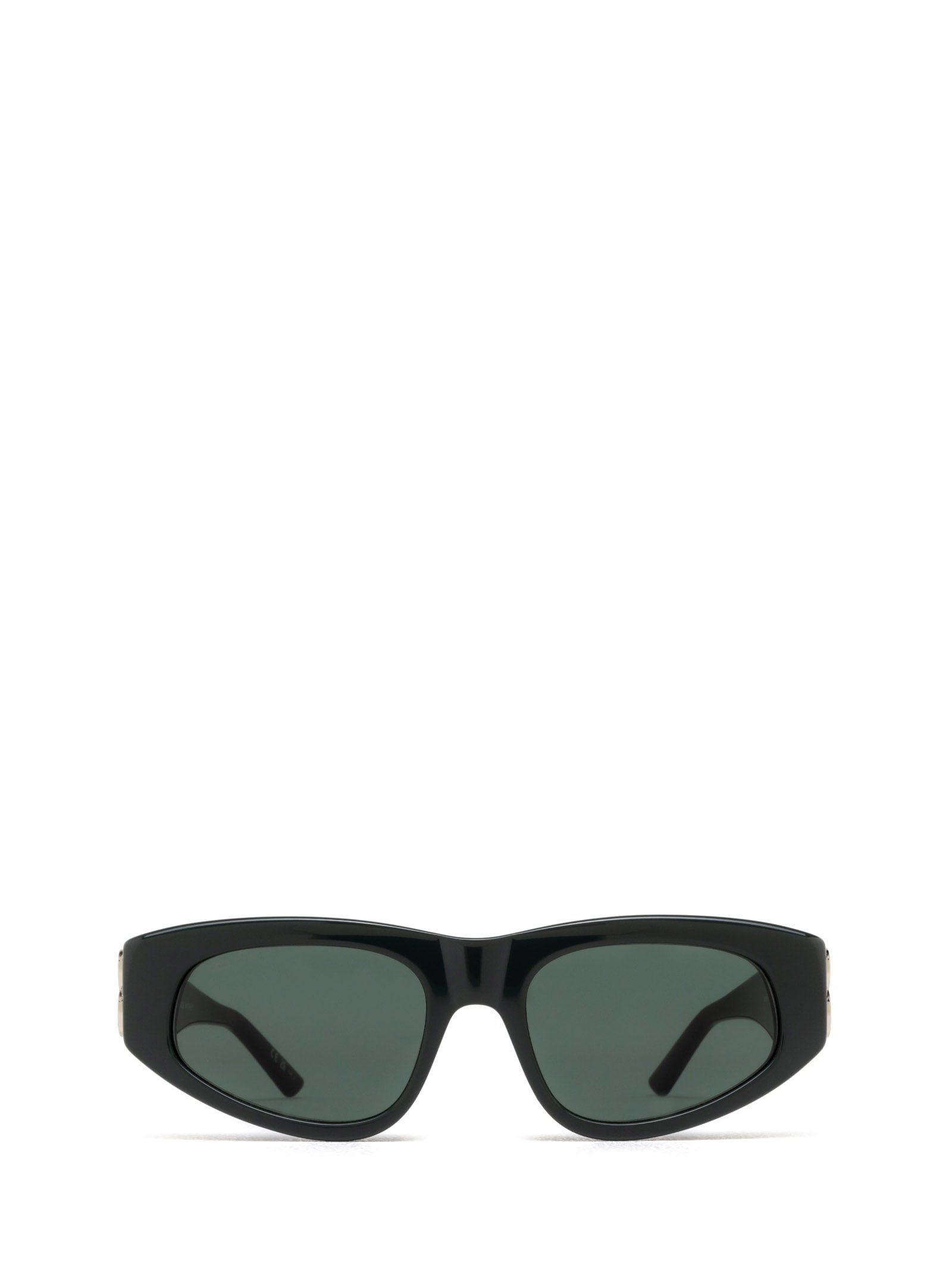 Shop Balenciaga Bb0095s Green Sunglasses