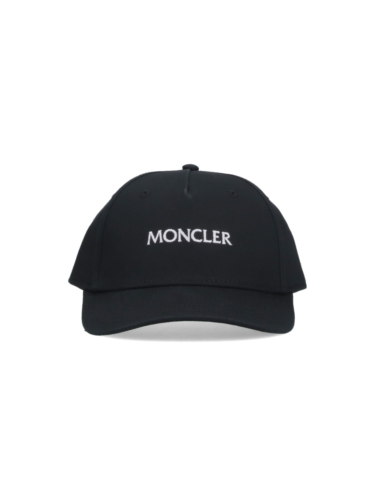 Moncler Logo Baseball Cap In Black