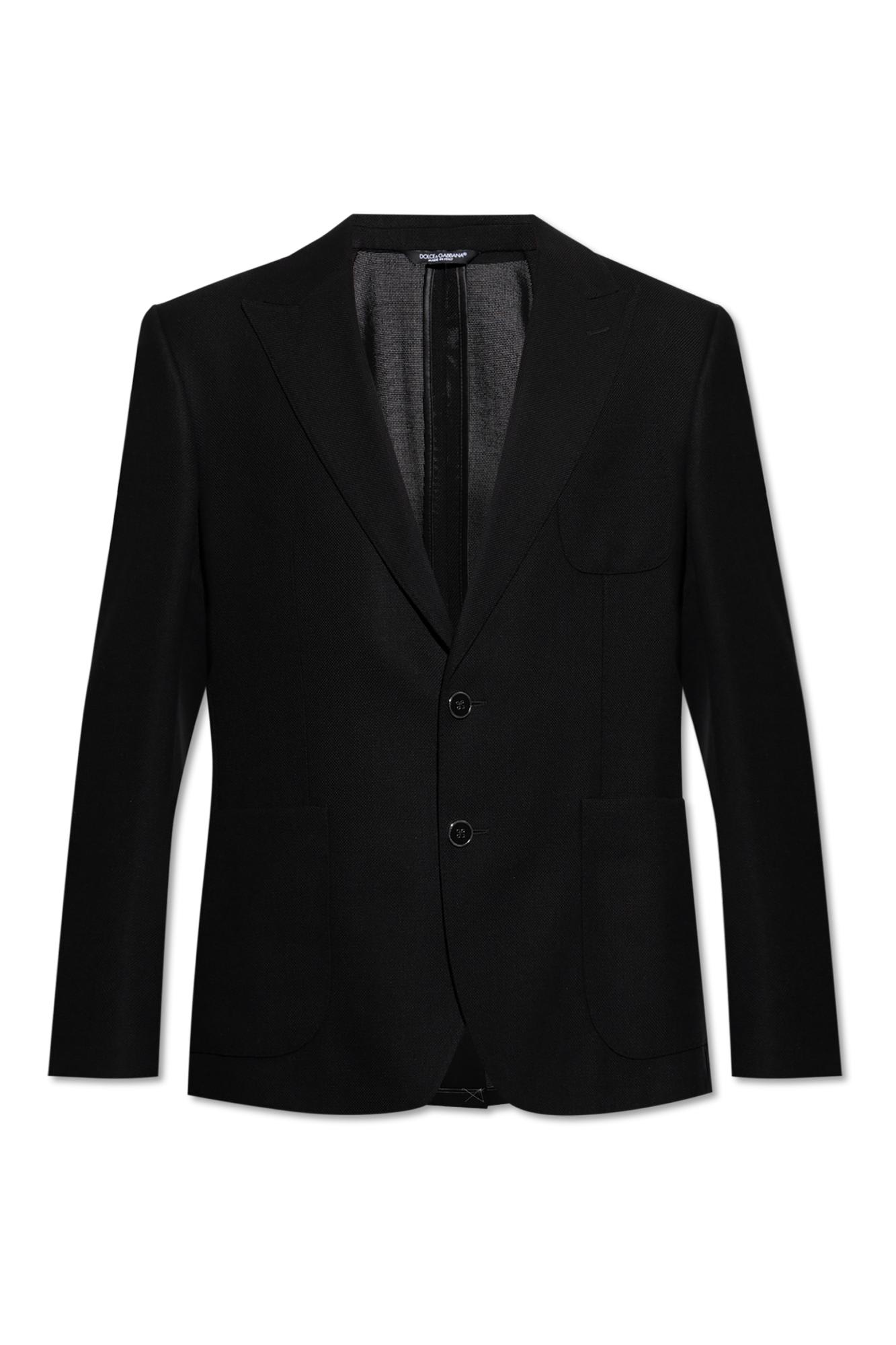 Dolce & Gabbana Wool Blazer In Nero