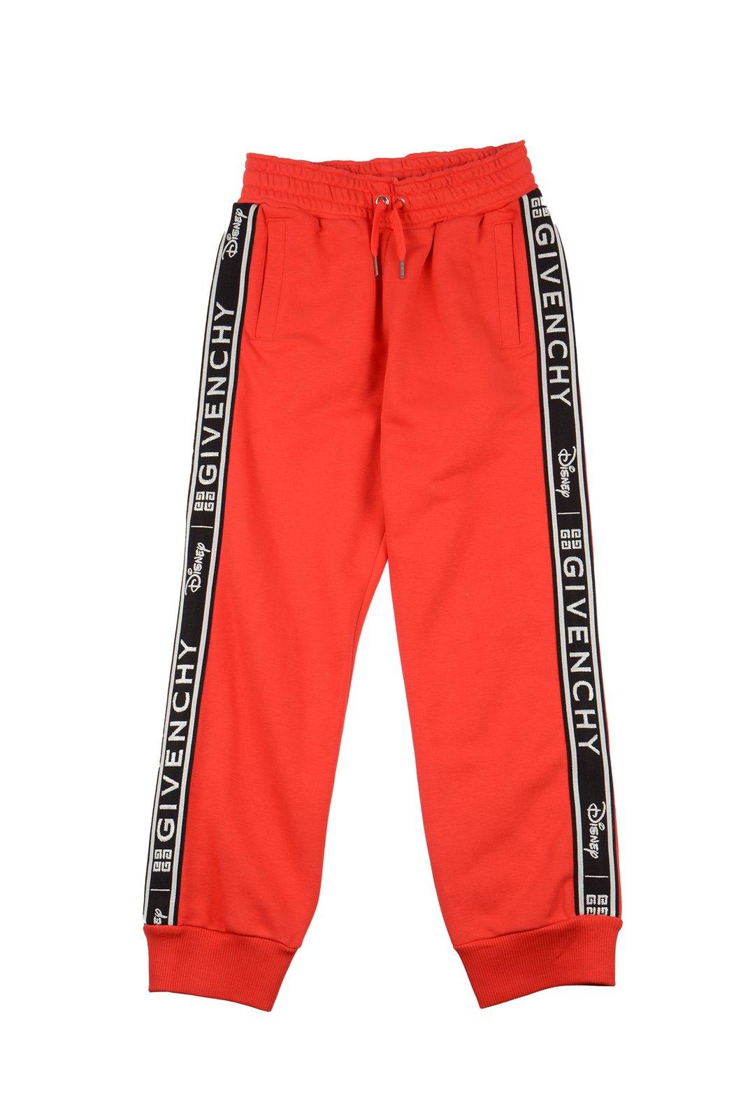 Shop Givenchy X Disney Logo Tape Drawstring Track Pants In Red