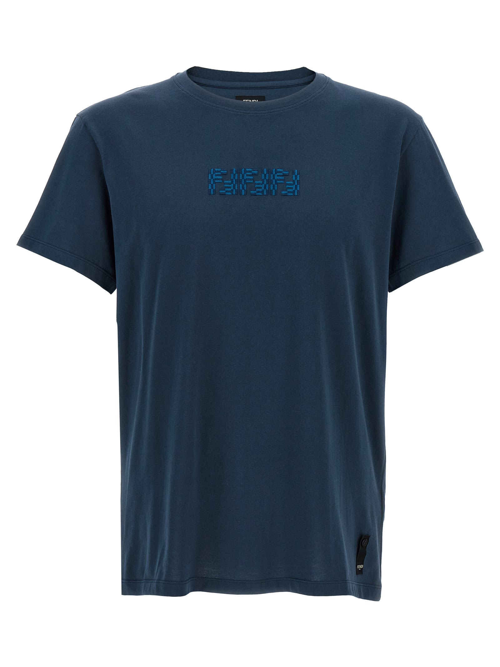 Shop Fendi Ff Labyrinth T-shirt In Blue