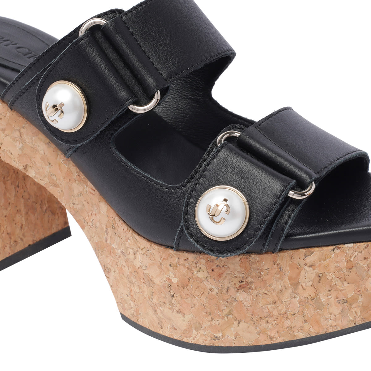 Jimmy Choo Heeled Sandals Pearl Embellishments In Black