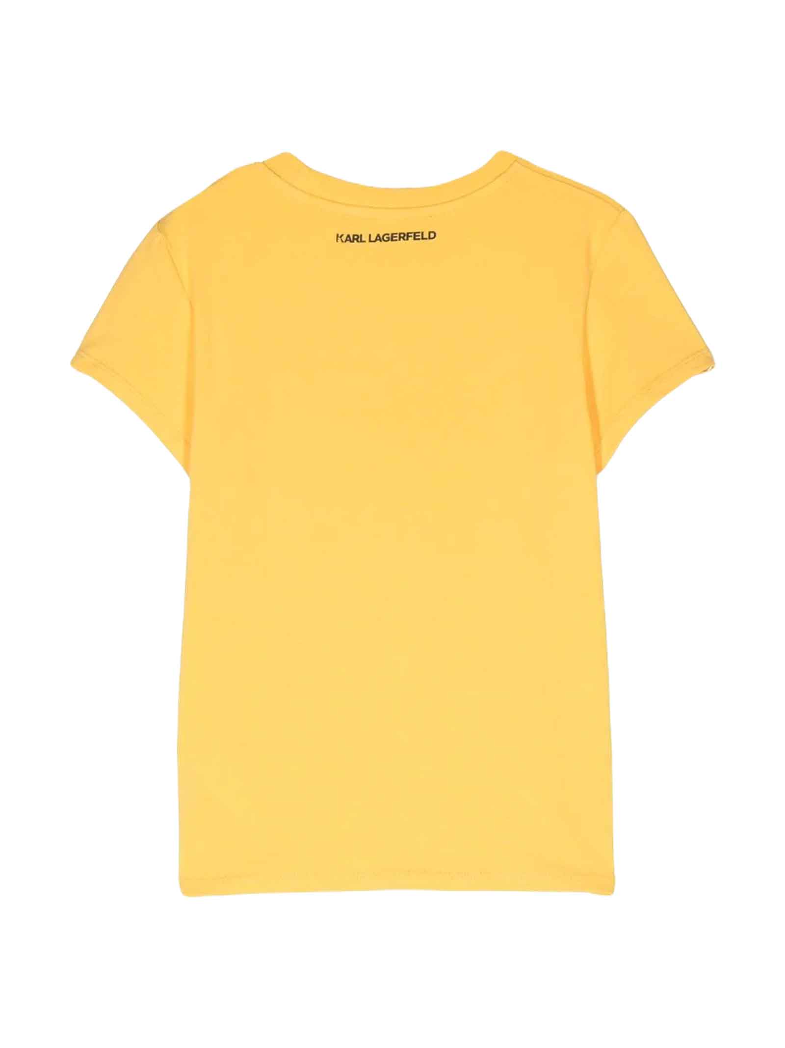 Karl Lagerfeld Teen Girls Yellow Choupette T-shirt