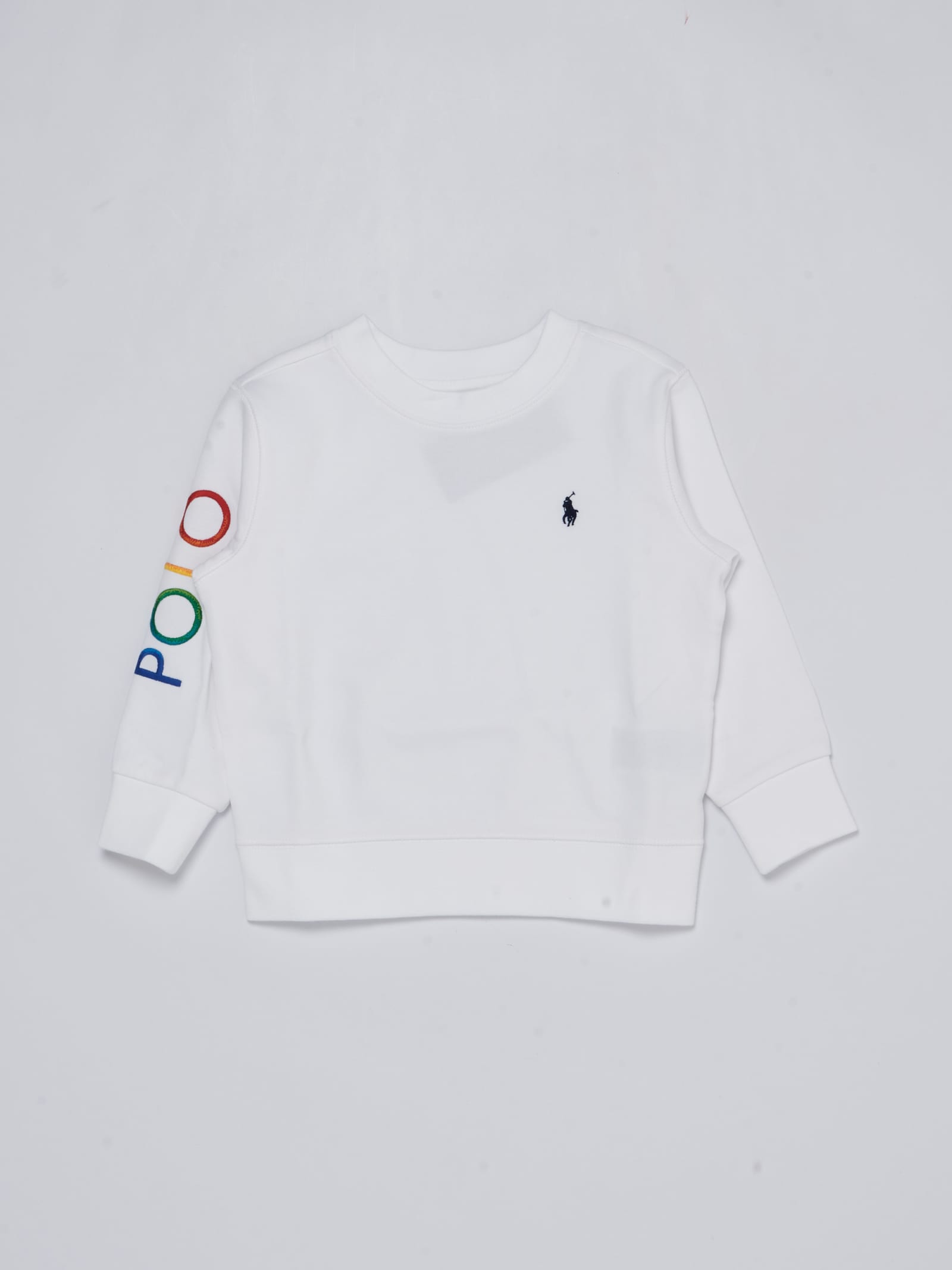 Polo Ralph Lauren Kids' Crewneck Sweatshirt In Bianco