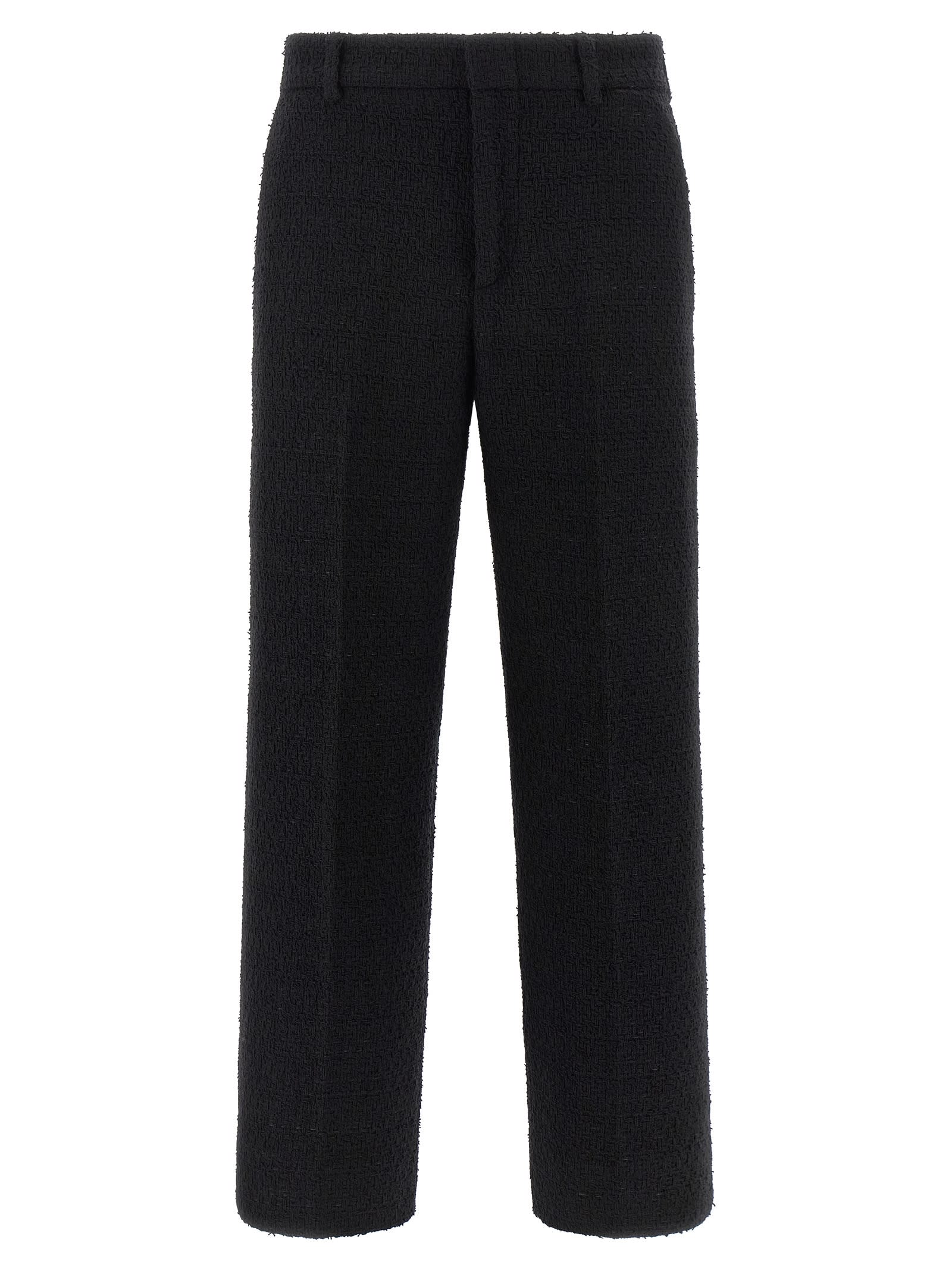 Gucci Bouclé Wool Pants In Black