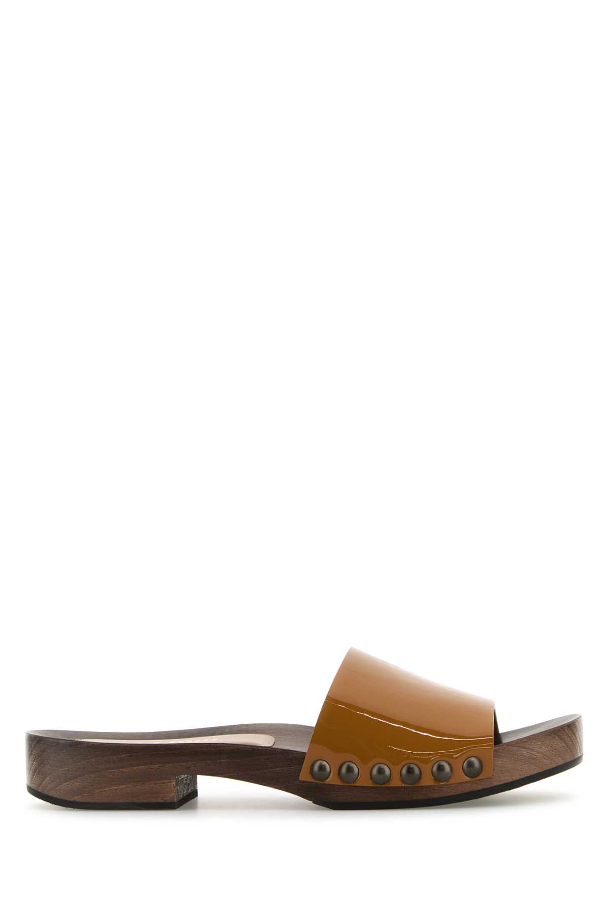 Camel Leather Clogs