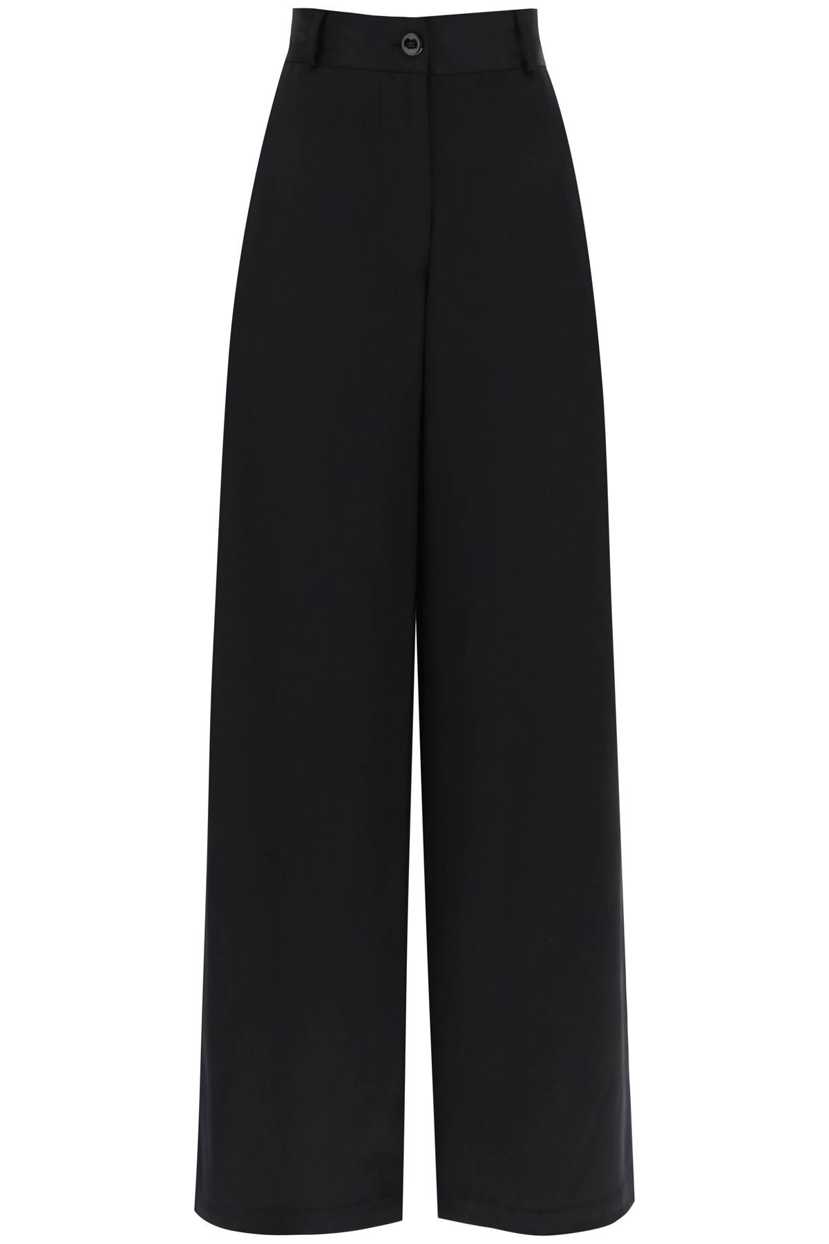 Jil Sander Viscose Silk Pants In Black (black)
