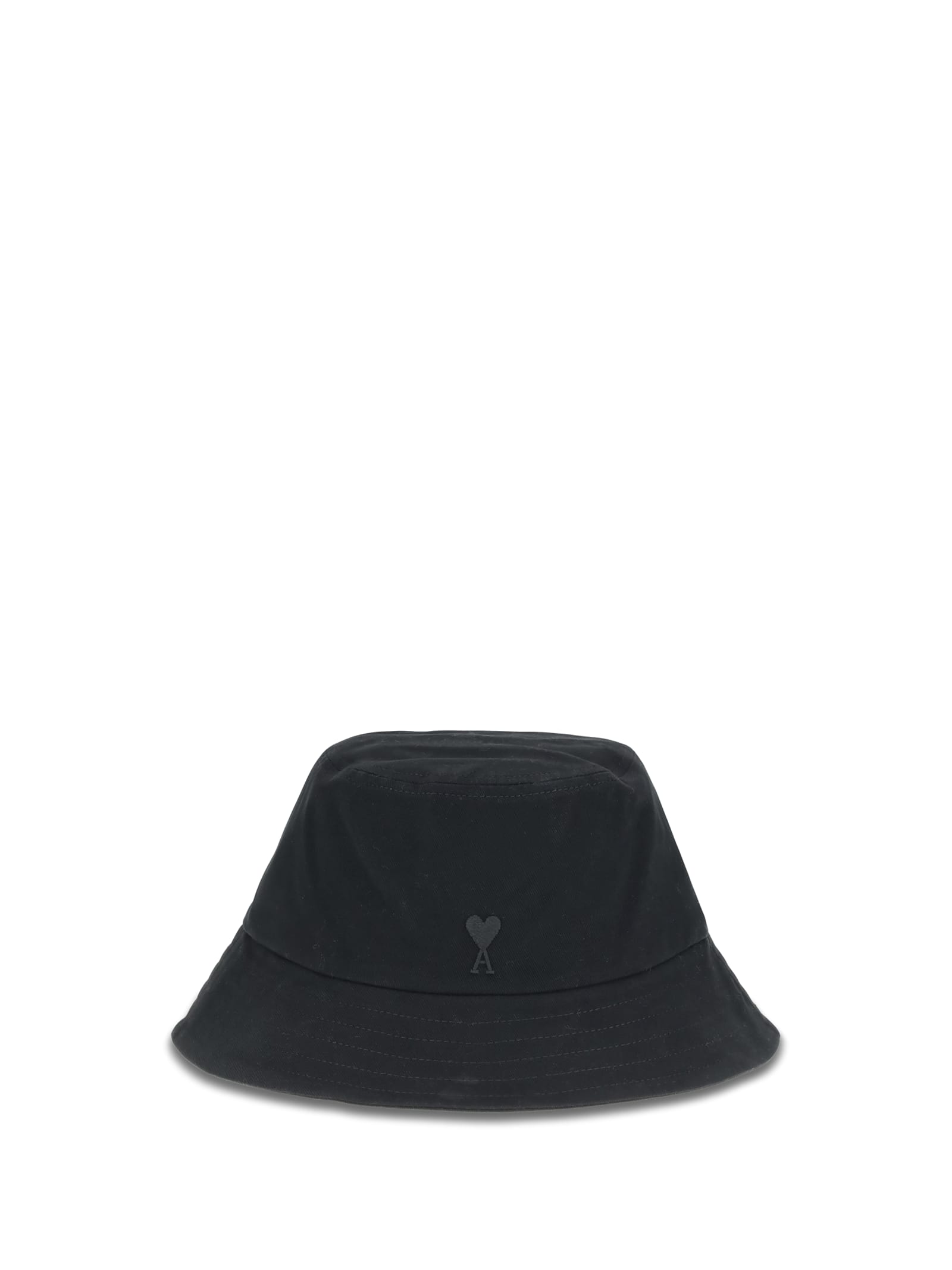 Ami Alexandre Mattiussi Ami Paris Men Ami De Coeur Bucket Hat In Black